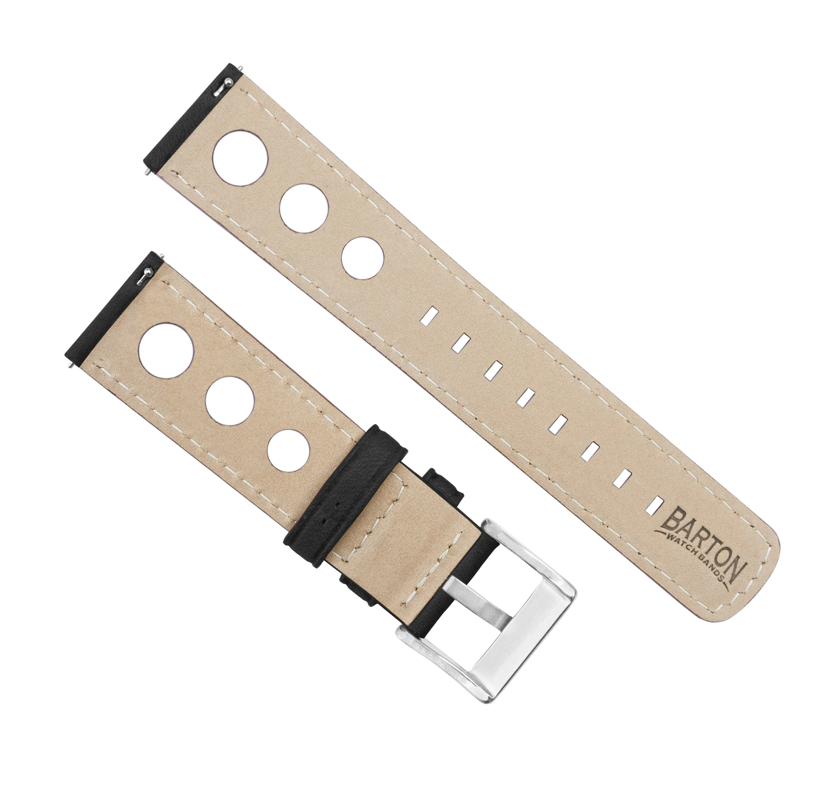 Suunto Vertical & Race Rally Horween Leather Black Watch Band - Image 3