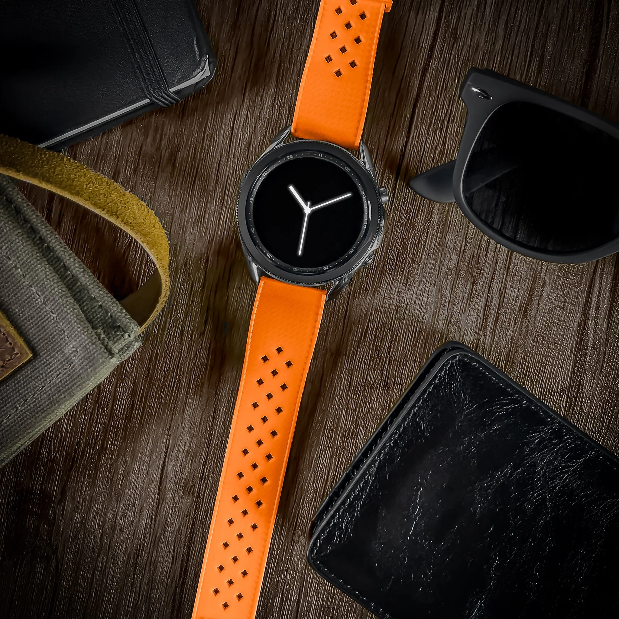 Coros Tropical Style Orange Watch Band - Image 2