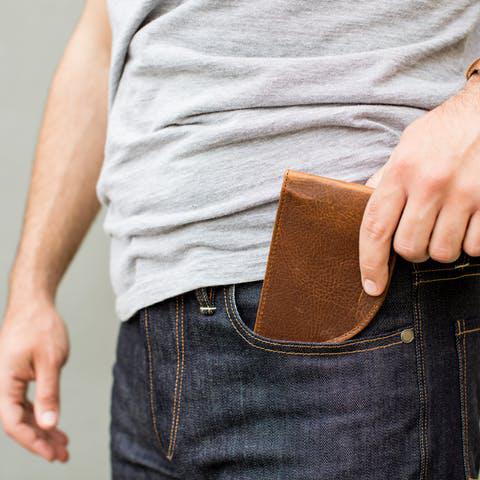 American Bison Leather Front Pocket Wallet - Image 12