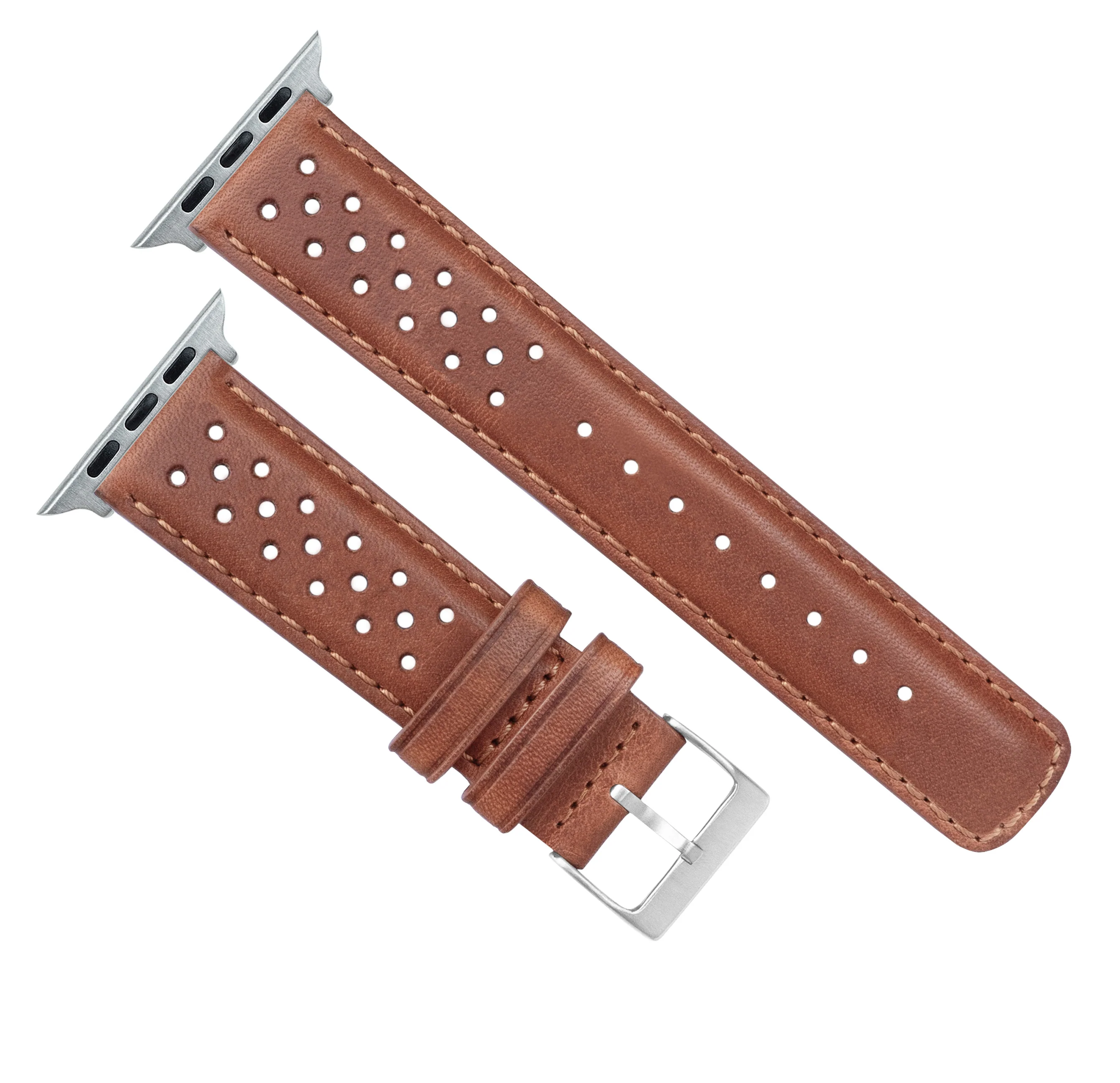 Apple Watch Caramel Brown Racing Horween® Leather Watch Band - Image 8
