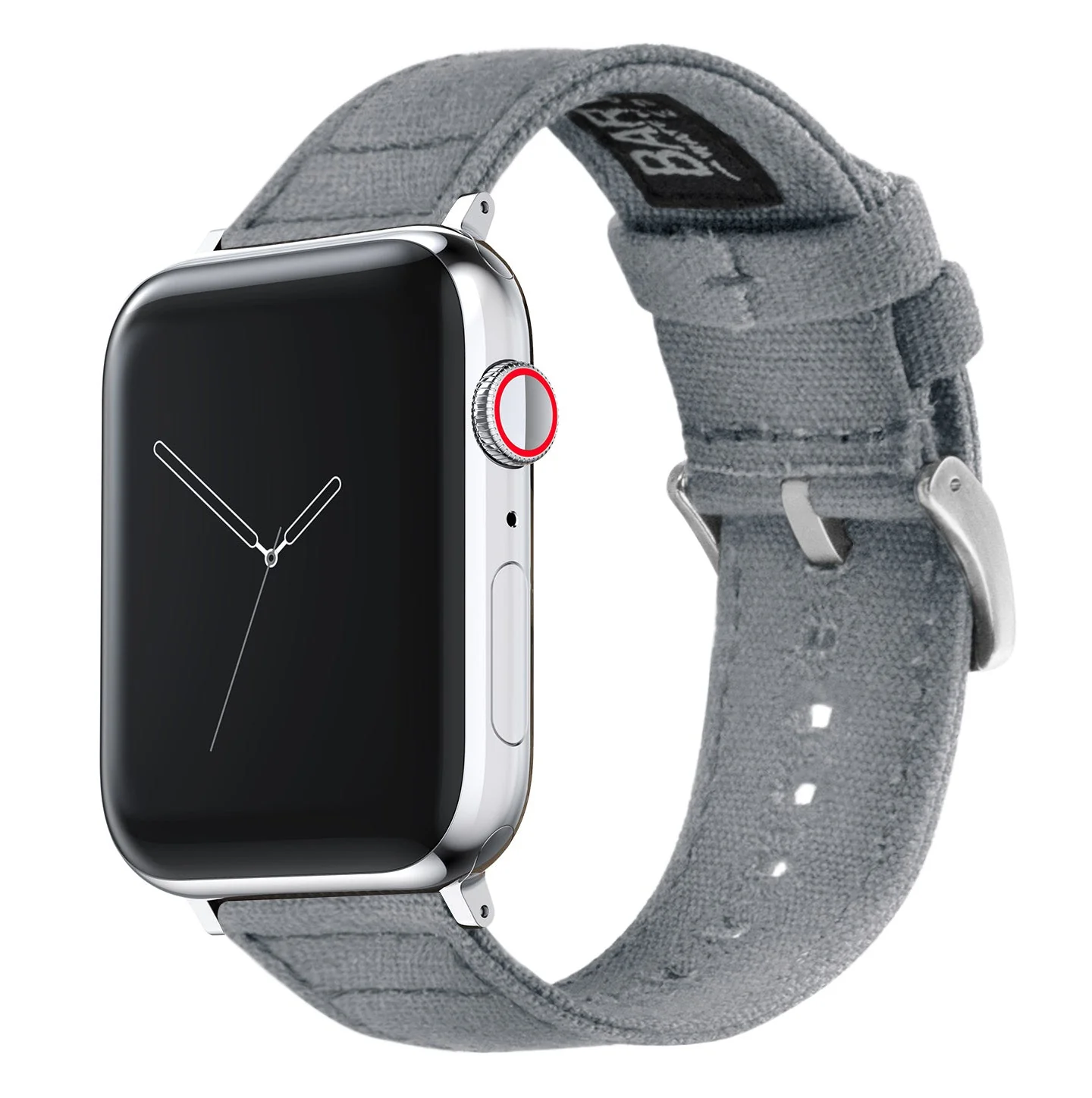 Apple Watch Small (38mm, 40mm, 41mm, 42mm) Cool Grey Canvas Watch Band