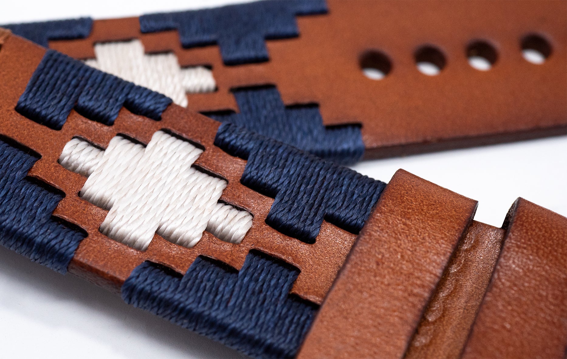 Apple Watch Navy Linen Gaucho Watch Band - Image 4