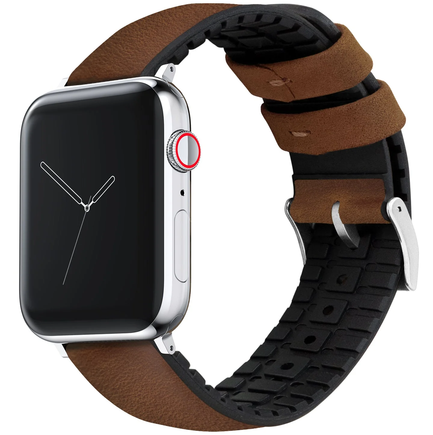 Apple Watch Small (38mm, 40mm, 41mm, 42mm) Oak Brown Leather Hybrid Watch Band