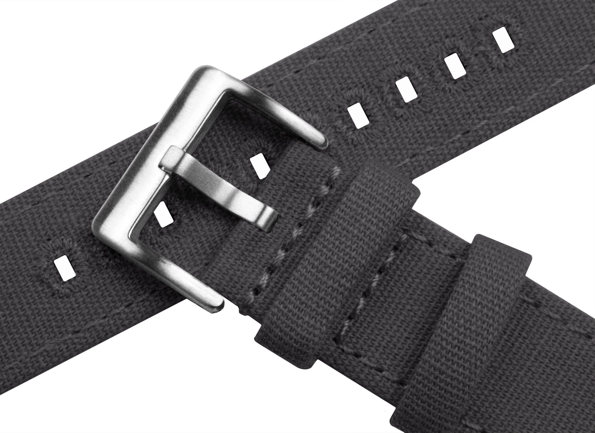 Apple Watch Smoke Grey Canvas Watch Band - Image 7