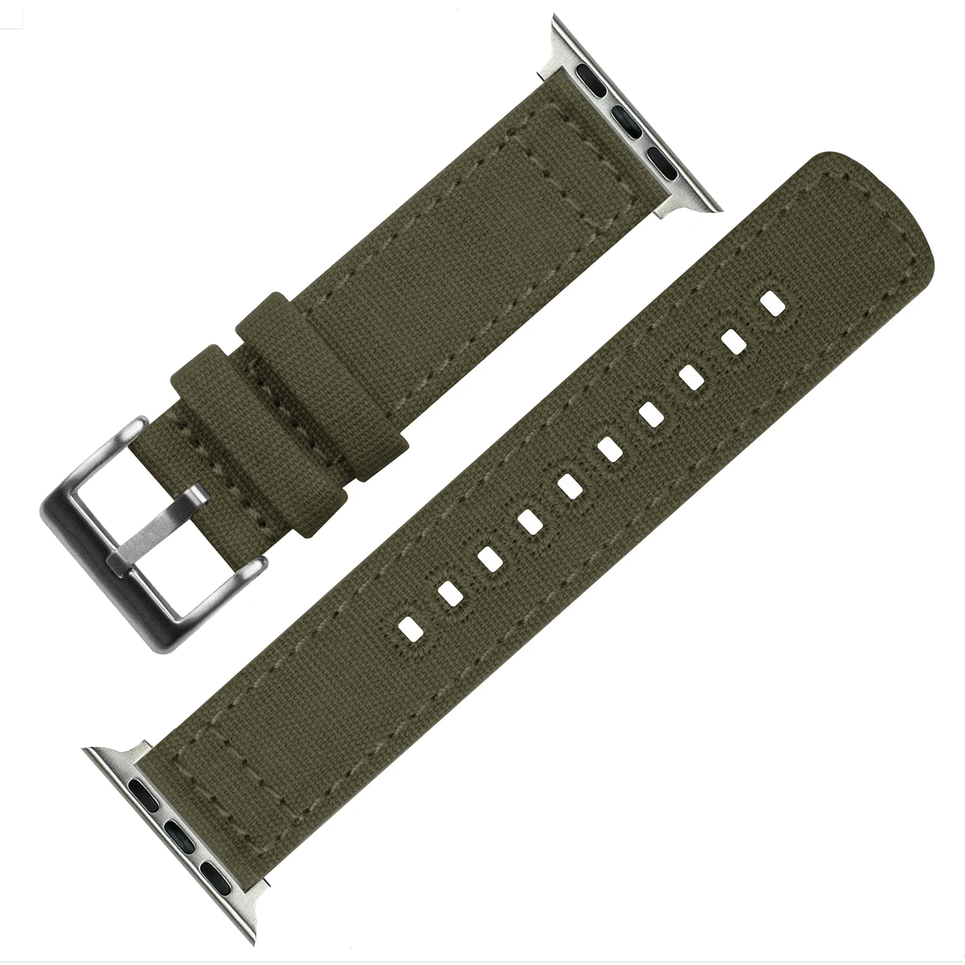 Ultra & Ultra 2 Canvas Army Green Watch Band - Image 3