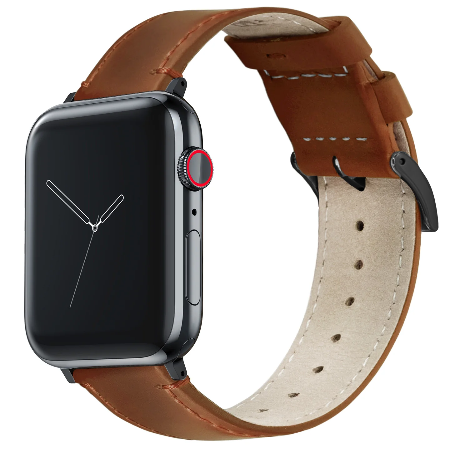 Apple Watch Weathered Brown Leather Watch Band - Image 6