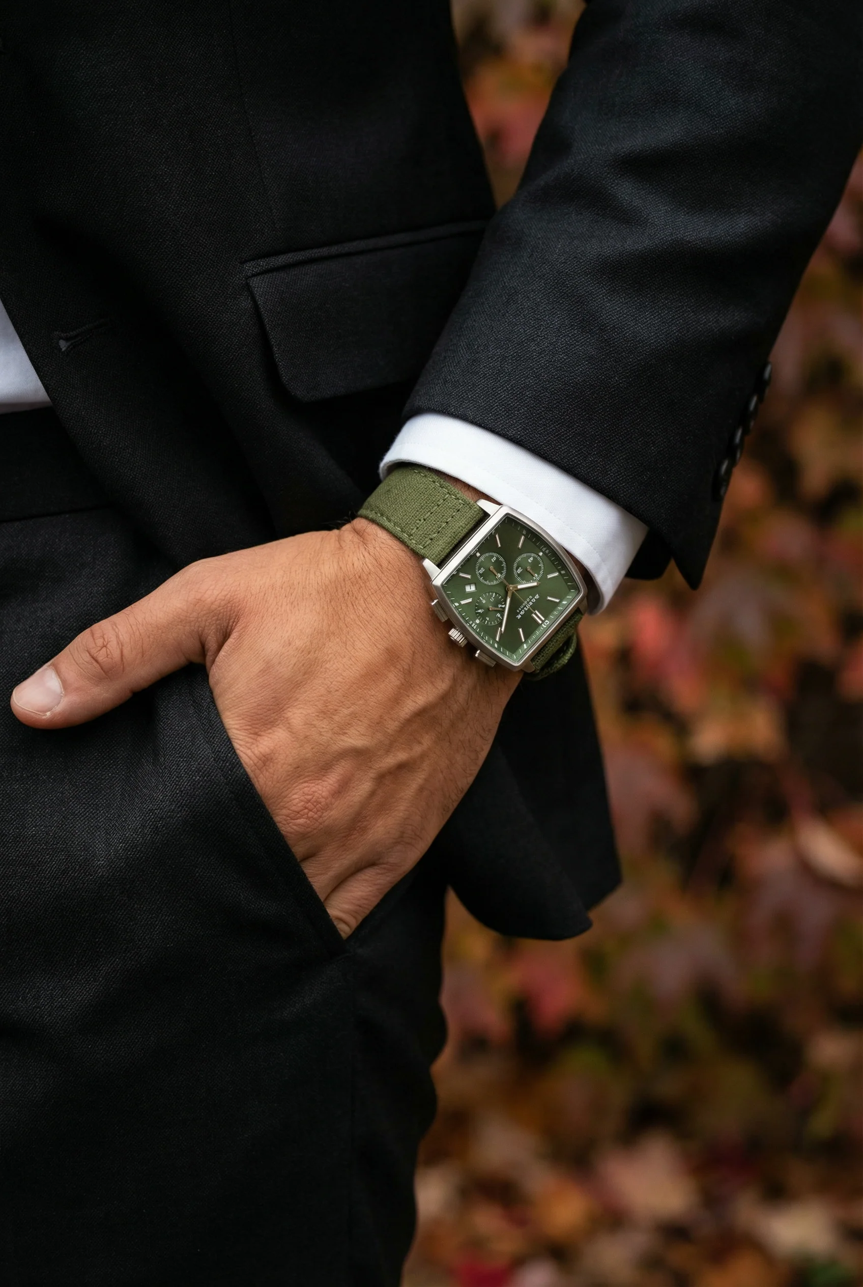 Army Premium Canvas Watch Band - Glycine Combat Sub (20mm) - Image 2