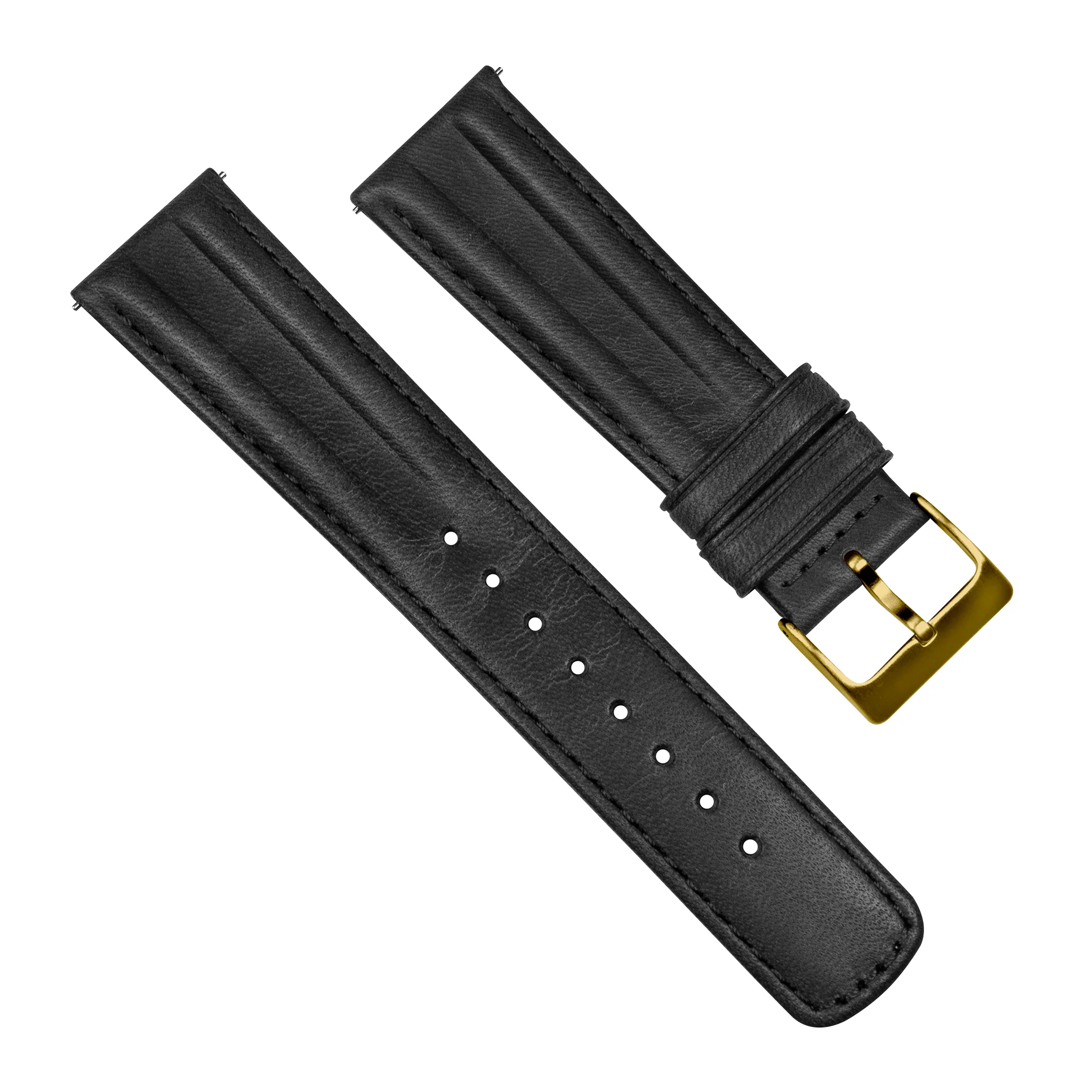 Black Classic Horween Leather Watch Band - Seiko 5 Sports GMT SSK001 / SSK003 (22mm) - Image 7