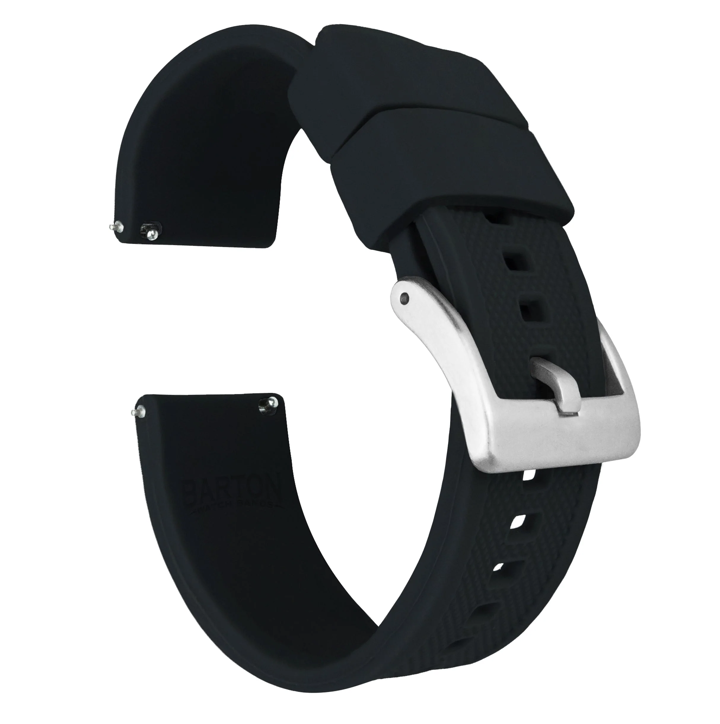 Black Elite FKM Rubber Watch Band - Grand Seiko (20mm)