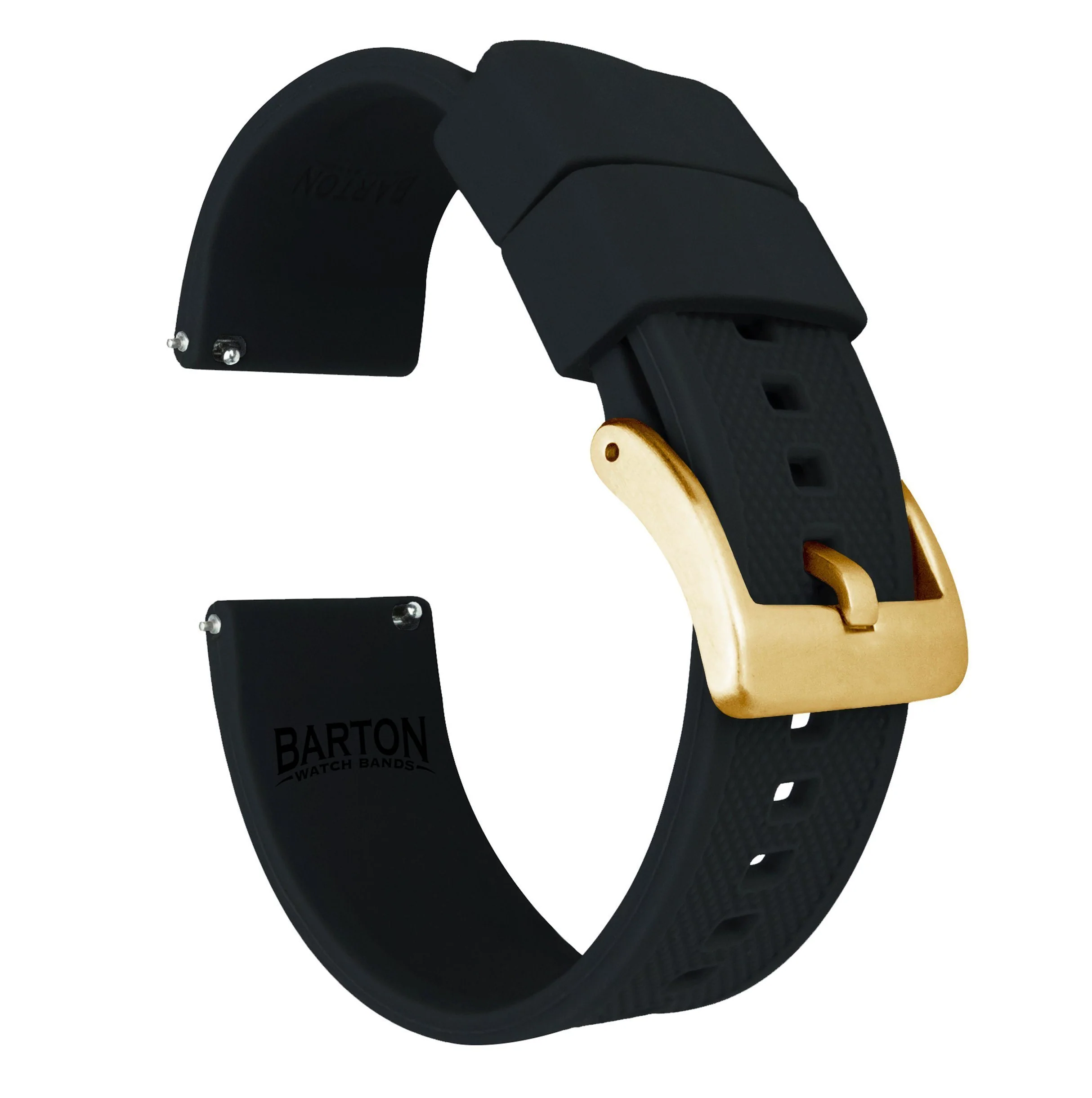 Black Elite Silicone Watch Band - Sinn 556i / 556 / 104 (20mm) - Image 19