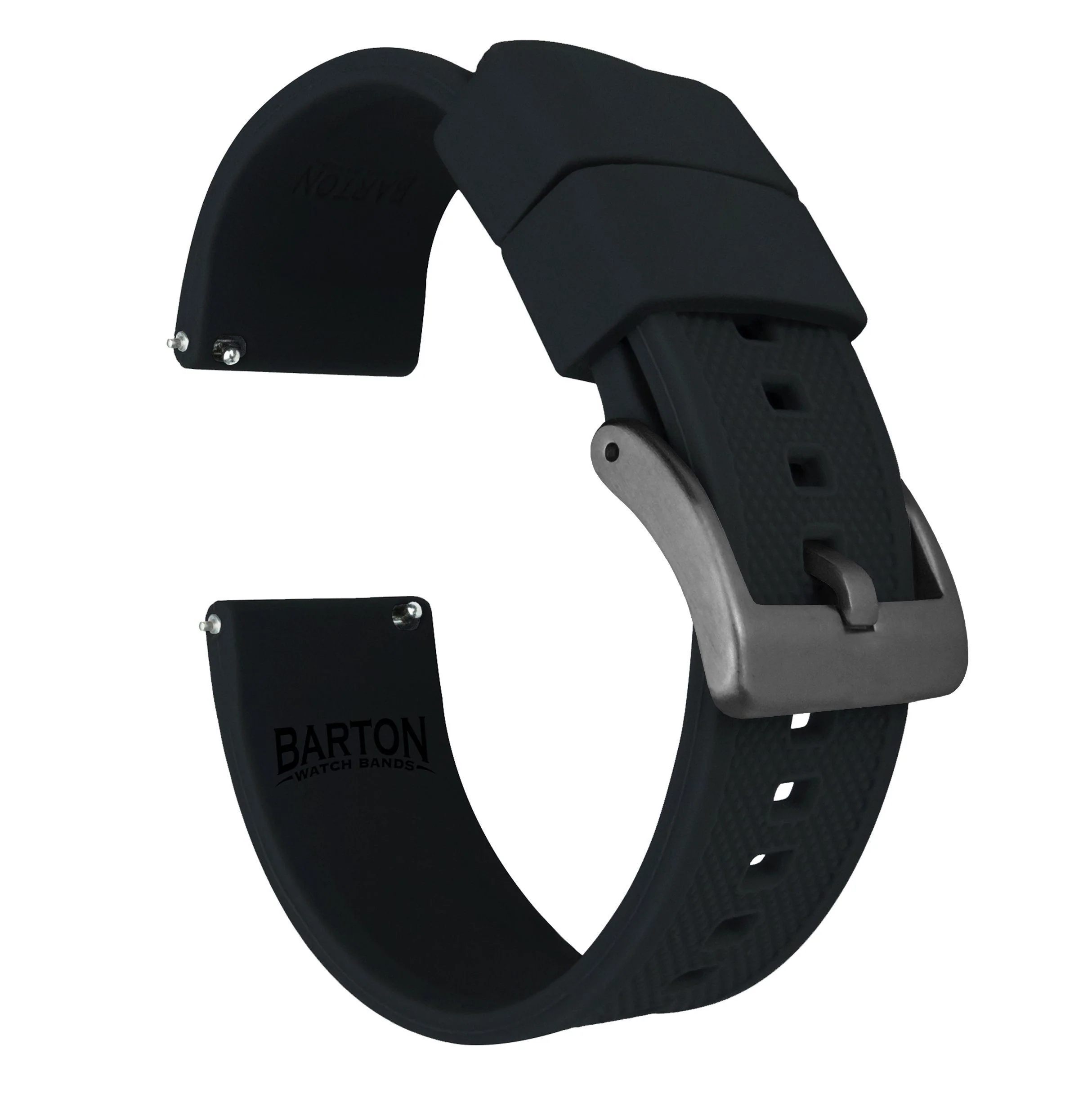 Black Elite Silicone Watch Band - Sinn 556i / 556 / 104 (20mm) - Image 20