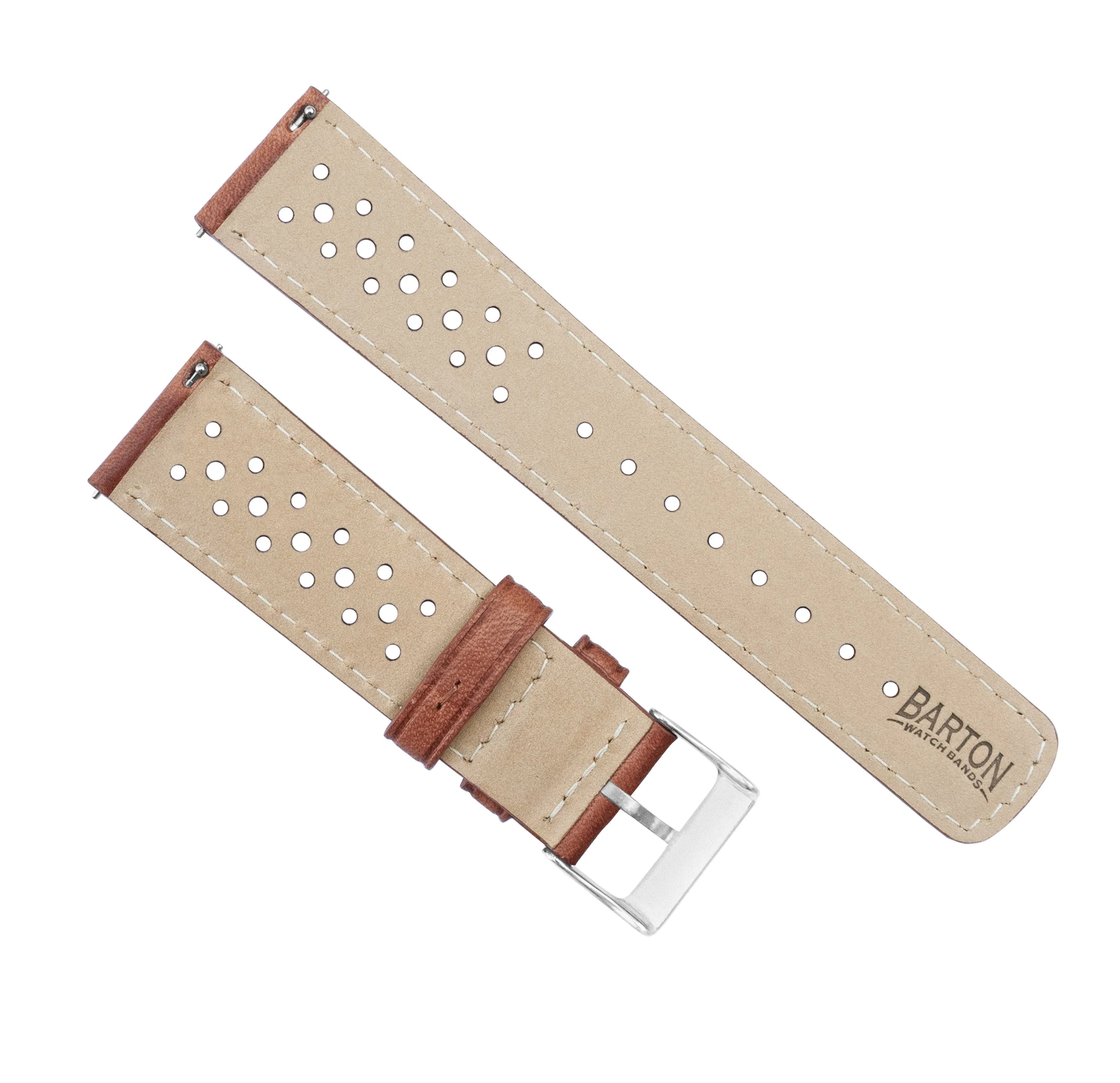Caramel Brown Racing Horween Leather Watch Band - Tudor Black Bay 58 & Pro (20mm) - Image 4