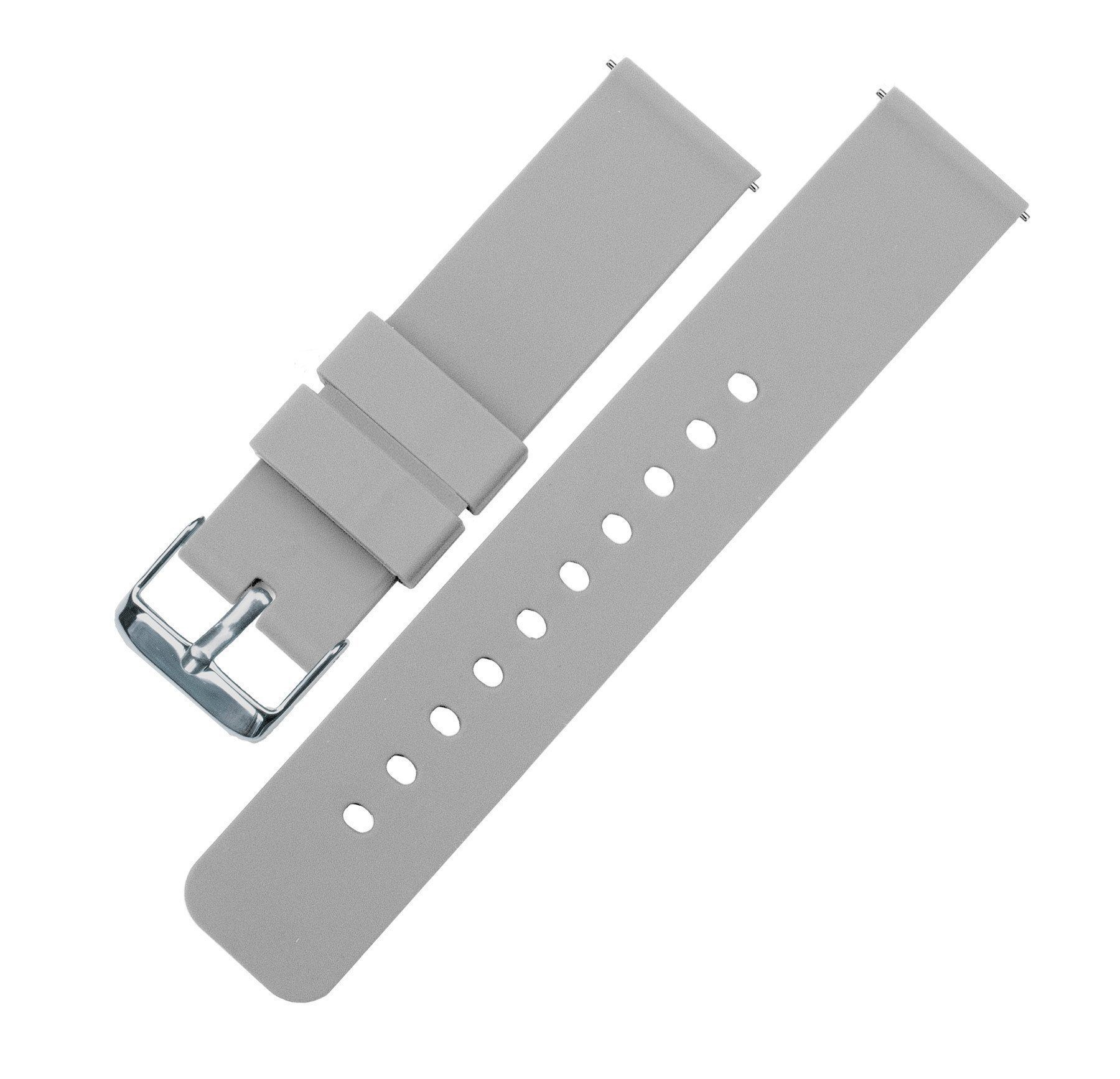 Cool Grey Quick Release Silicone Rubber Watch Band - Image 4
