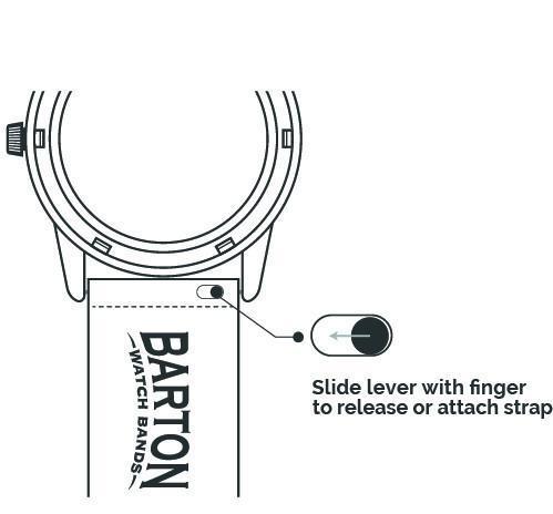 Cool Grey Quick Release Silicone Rubber Watch Band - Image 5