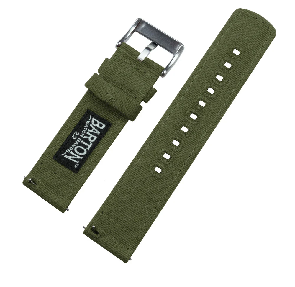 Descent™ G2 & G1 - Canvas Army Green Watch Band - Image 3