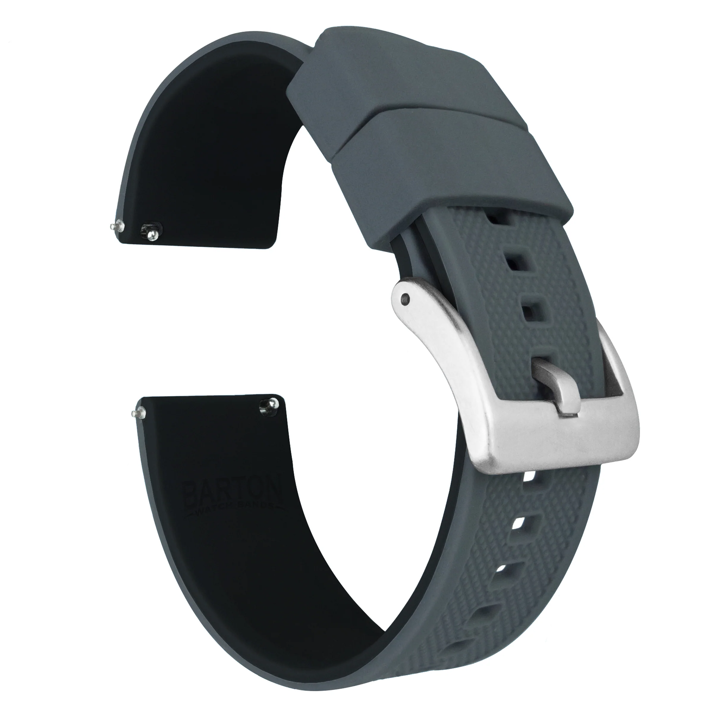 Descent™ G2 & G1 - Elite Silicone Smoke Grey Top & Black Bottom Watch Band