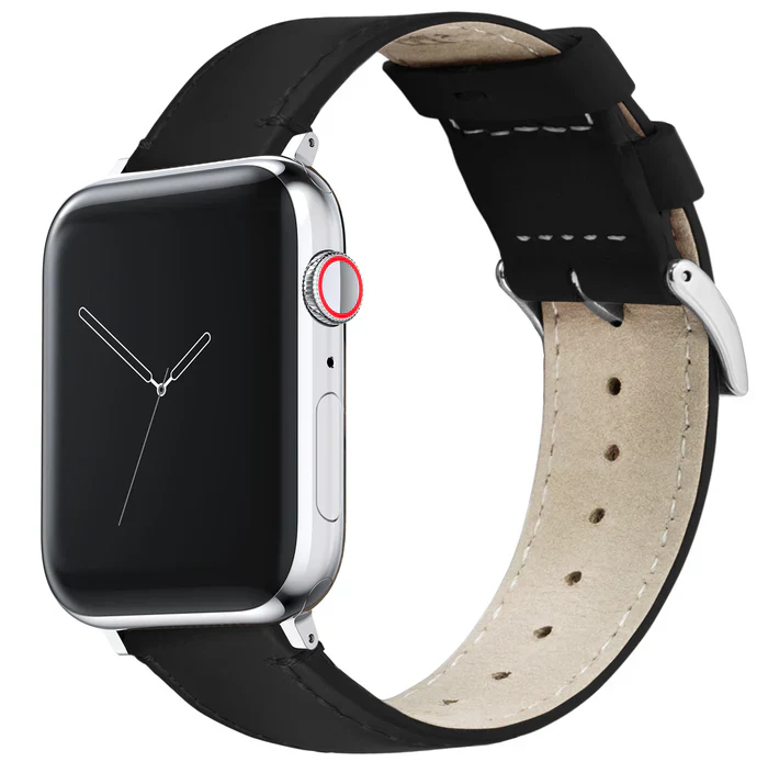 Midnight Apple Watch Black Leather Strap Bundle | 2 Watch Bands