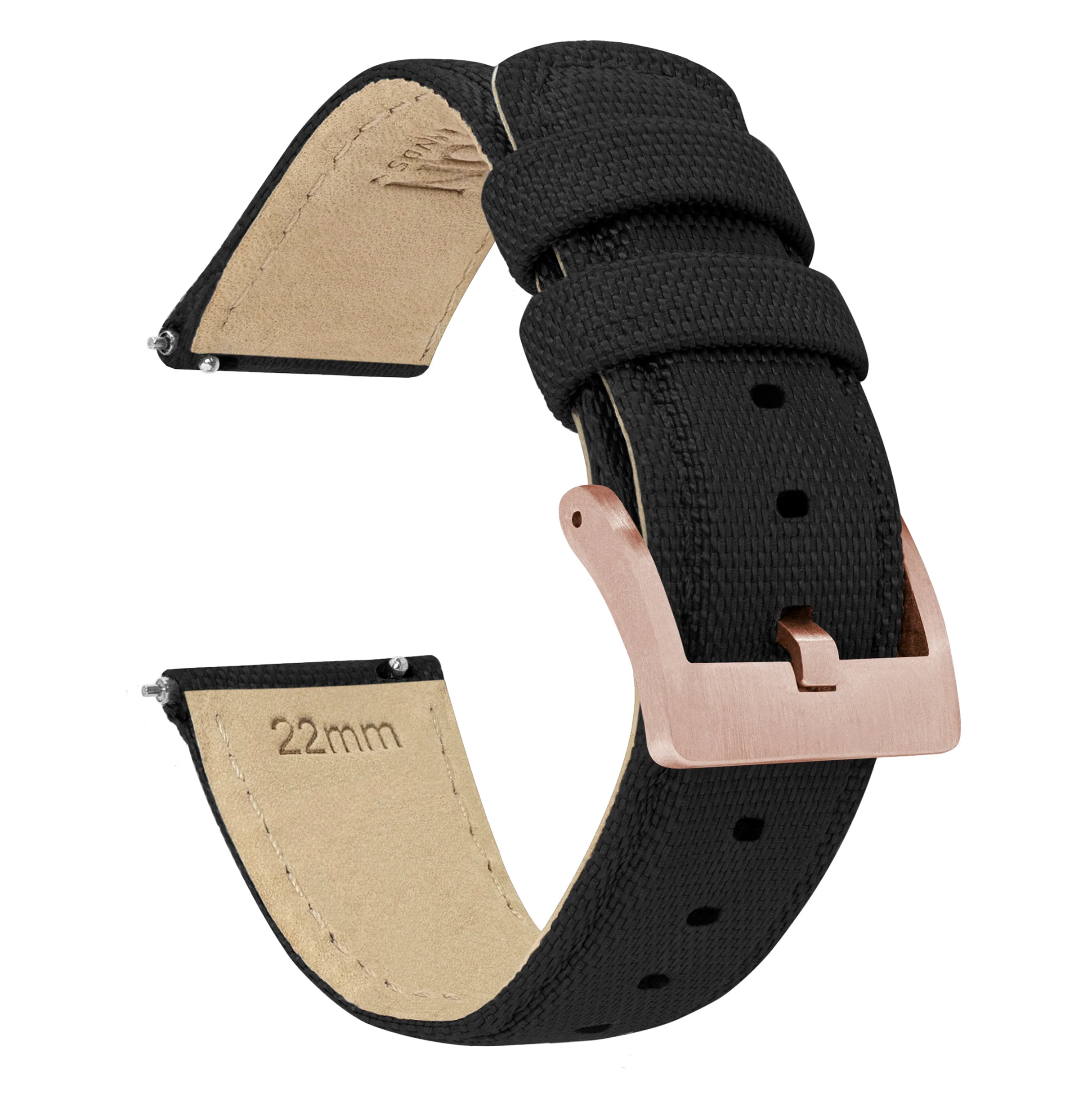Fossil Sport Sailcloth Quick Release Black Watch Band - Image 3