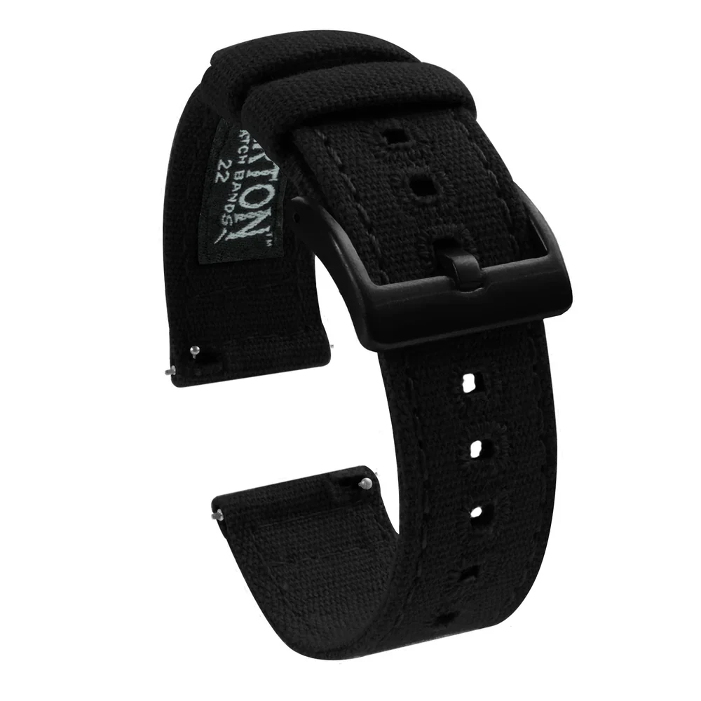 Garmin fēnix® 5, 6, 7 - Canvas Black Watch Band - Image 7