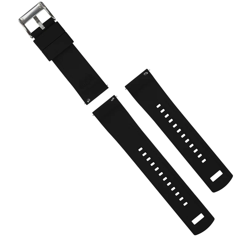 Garmin Forerunner® 570, 165, 55 - Elite Silicone Smoke Grey Top & Black Bottom Watch Band - Image 3