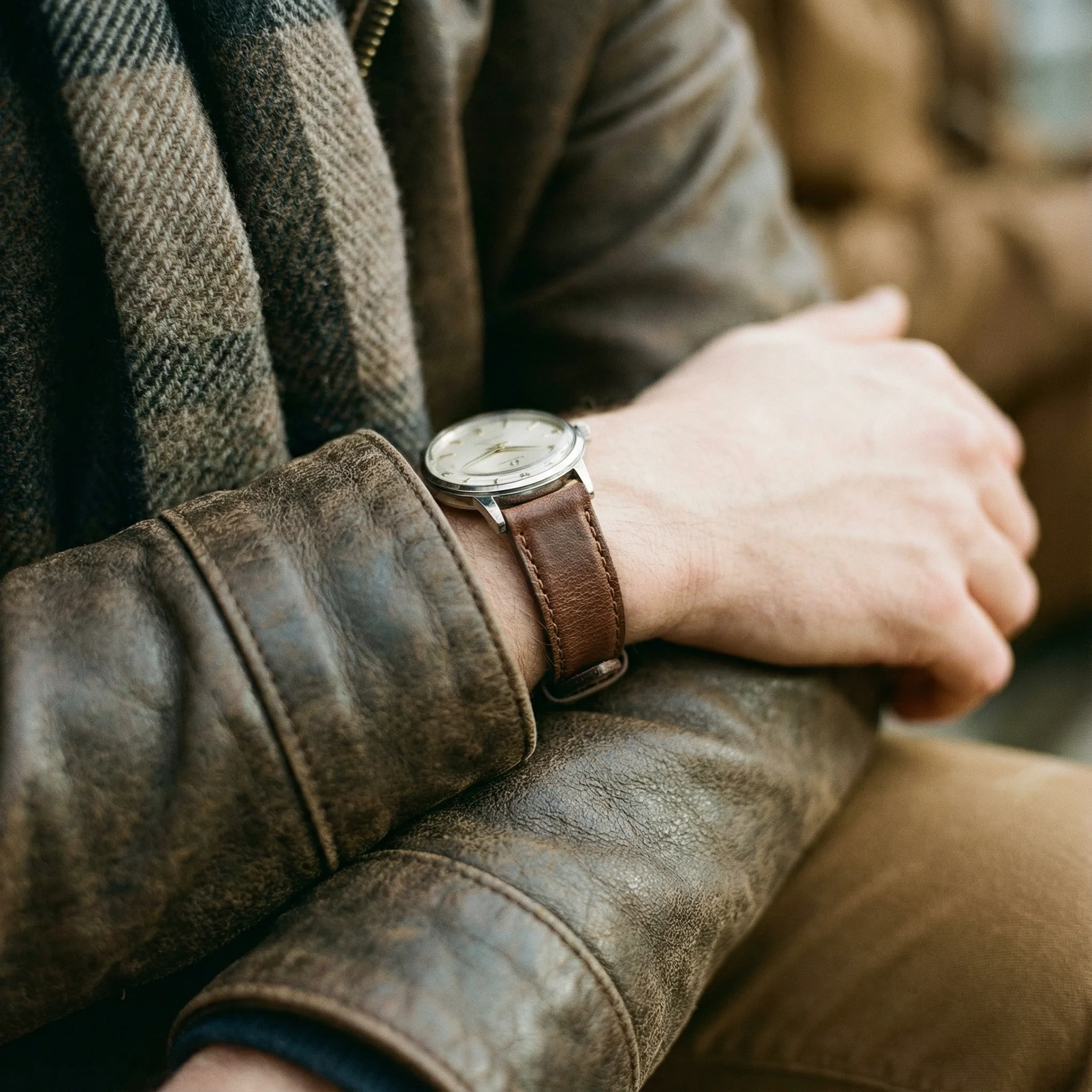 Genuine French Calfskin Brown Leather Watch Band, Crafted in the USA - Image 3