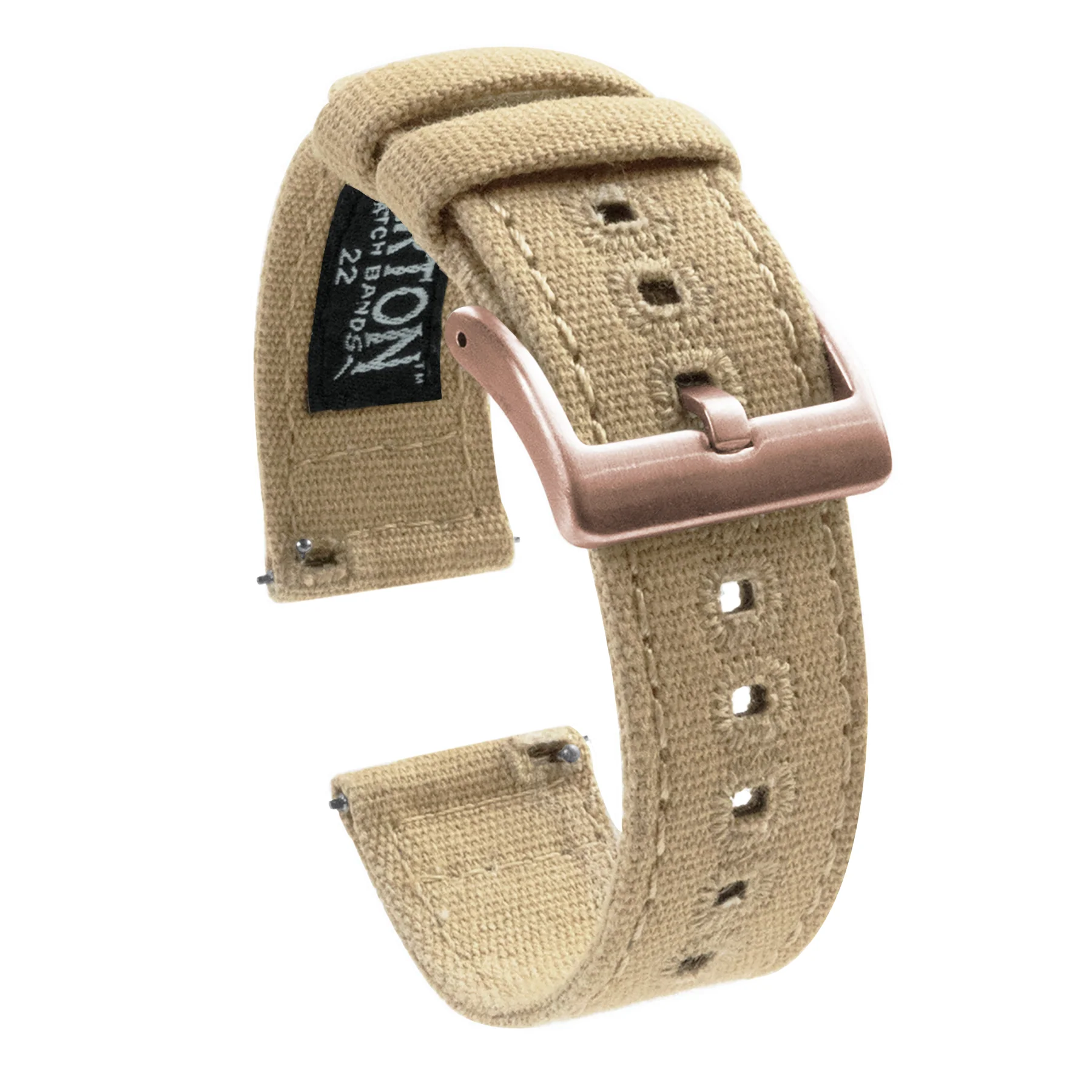 Khaki Crafted Canvas Watch Band - Hamilton Khaki Field 38/40/42 (20mm) - Image 12