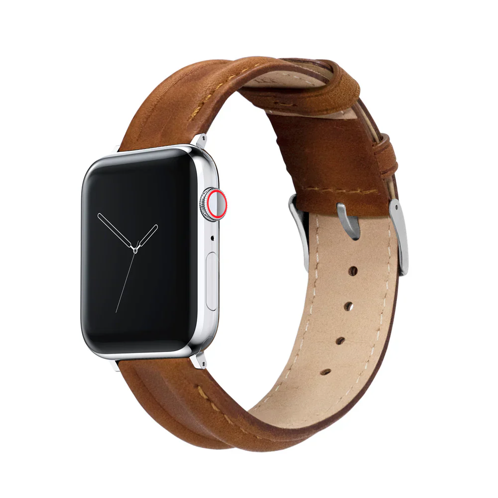 Maverick Apple Watch Brown Leather Strap Bundle | 2 Watch Bands - Image 6