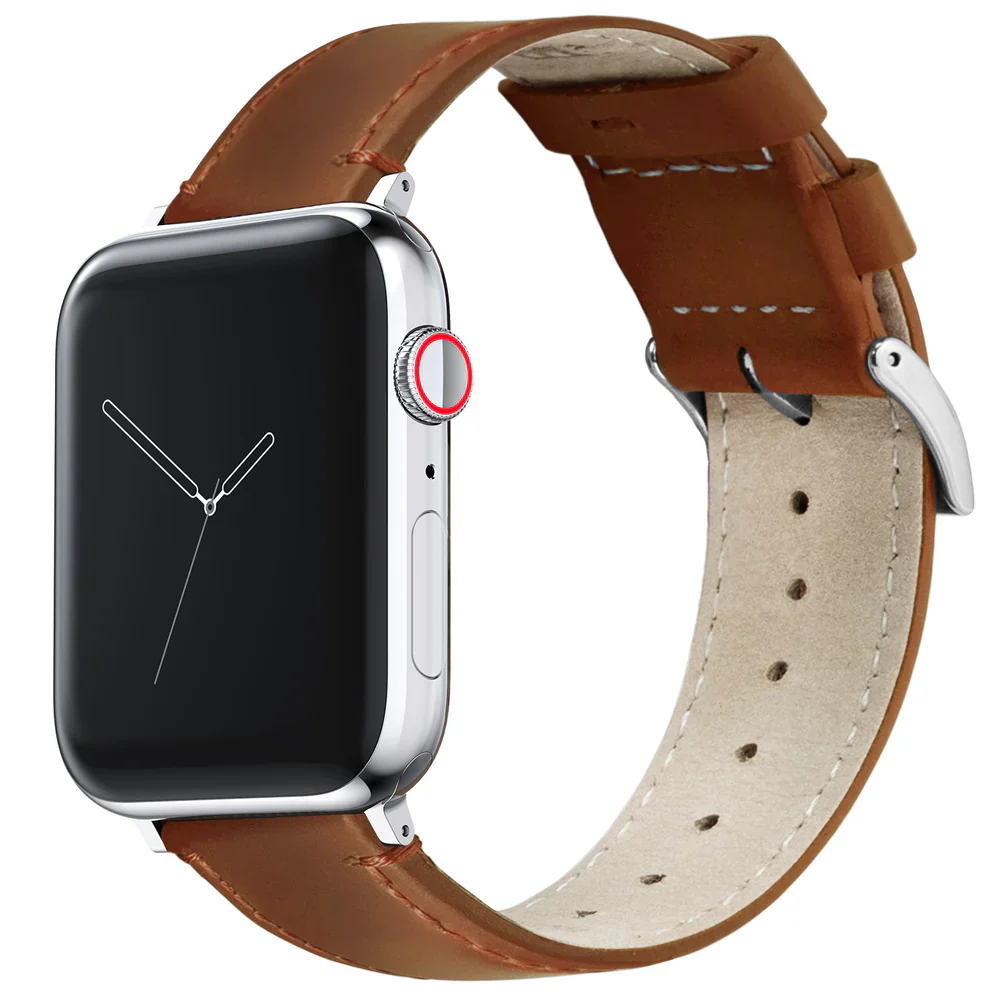 Maverick Apple Watch Brown Leather Strap Bundle | 3 Watch Bands - Image 4
