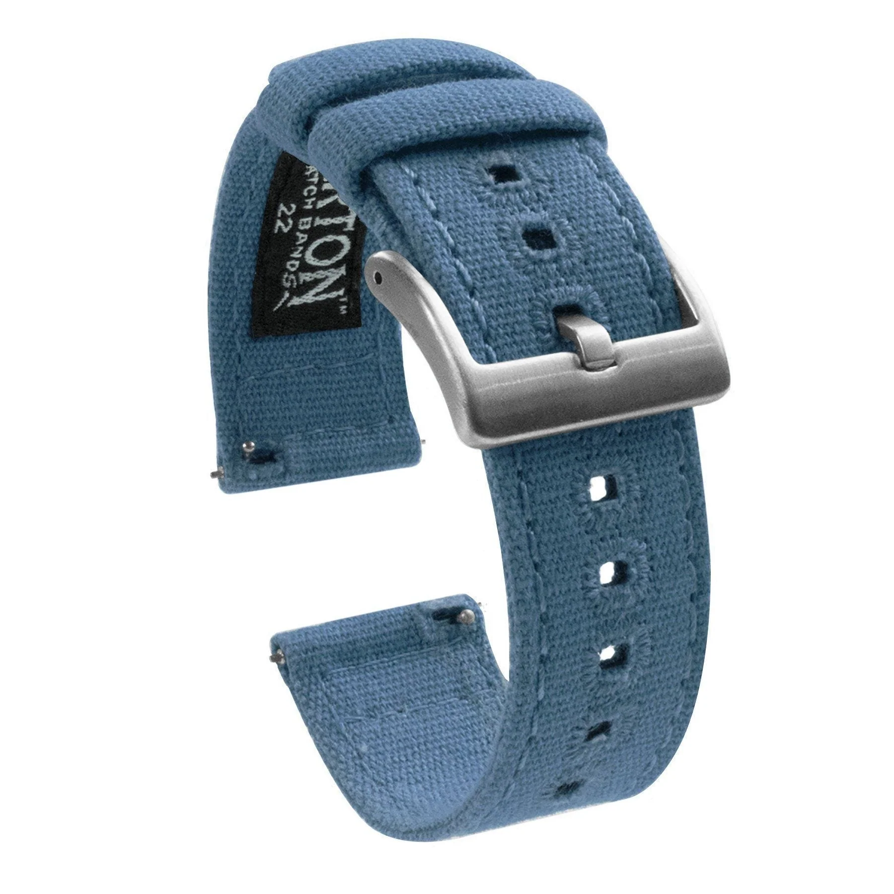Nantucket Blue Premium Canvas 18mm - 22mm Watch Band
