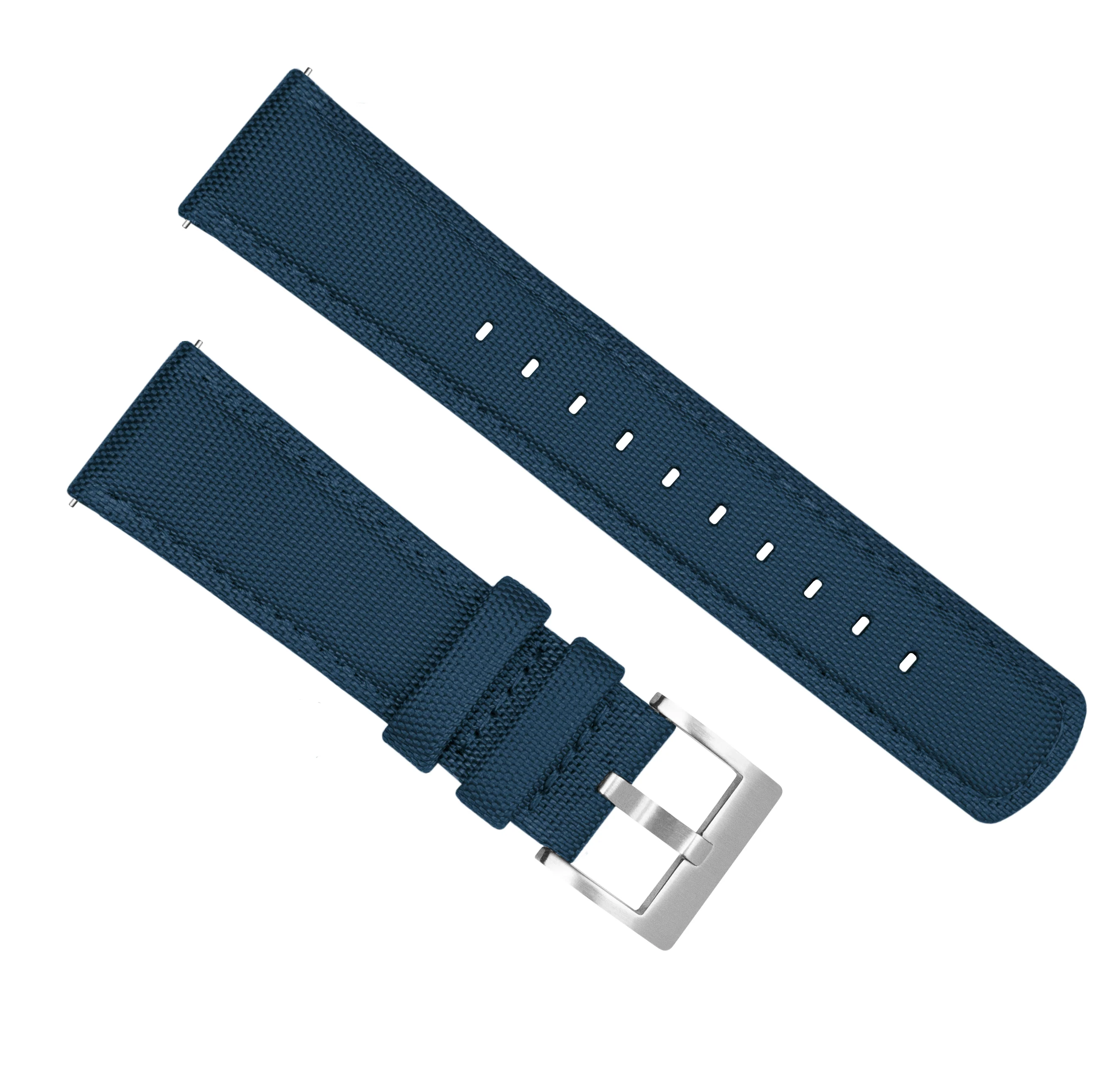Navy Blue Sailcloth Quick Release Watch Band - Lorier Neptune / Falcon / Hyperion (20mm) - Image 5