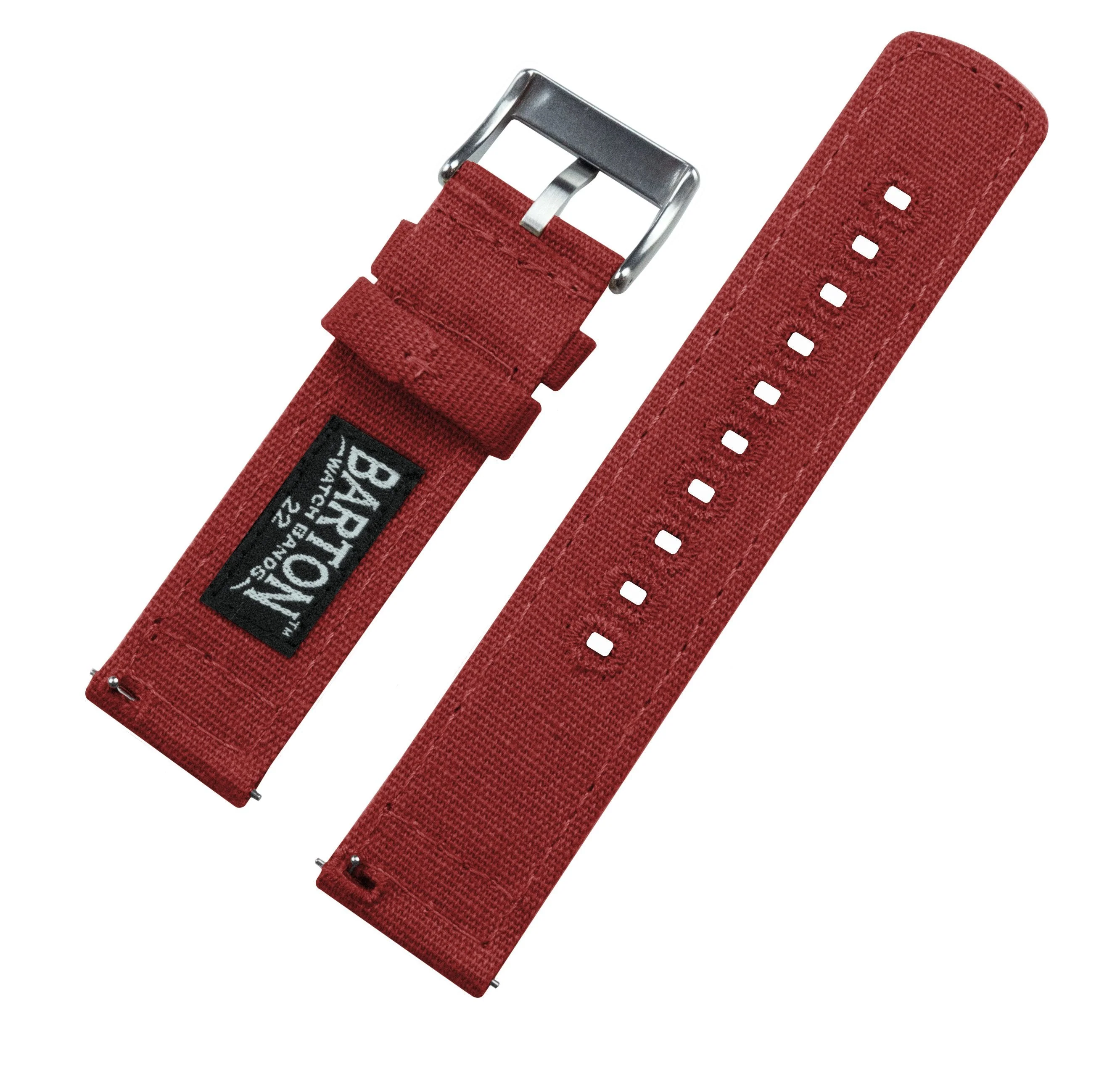 Omega Moonswatch Crimson Red Canvas Watch Band - Image 5