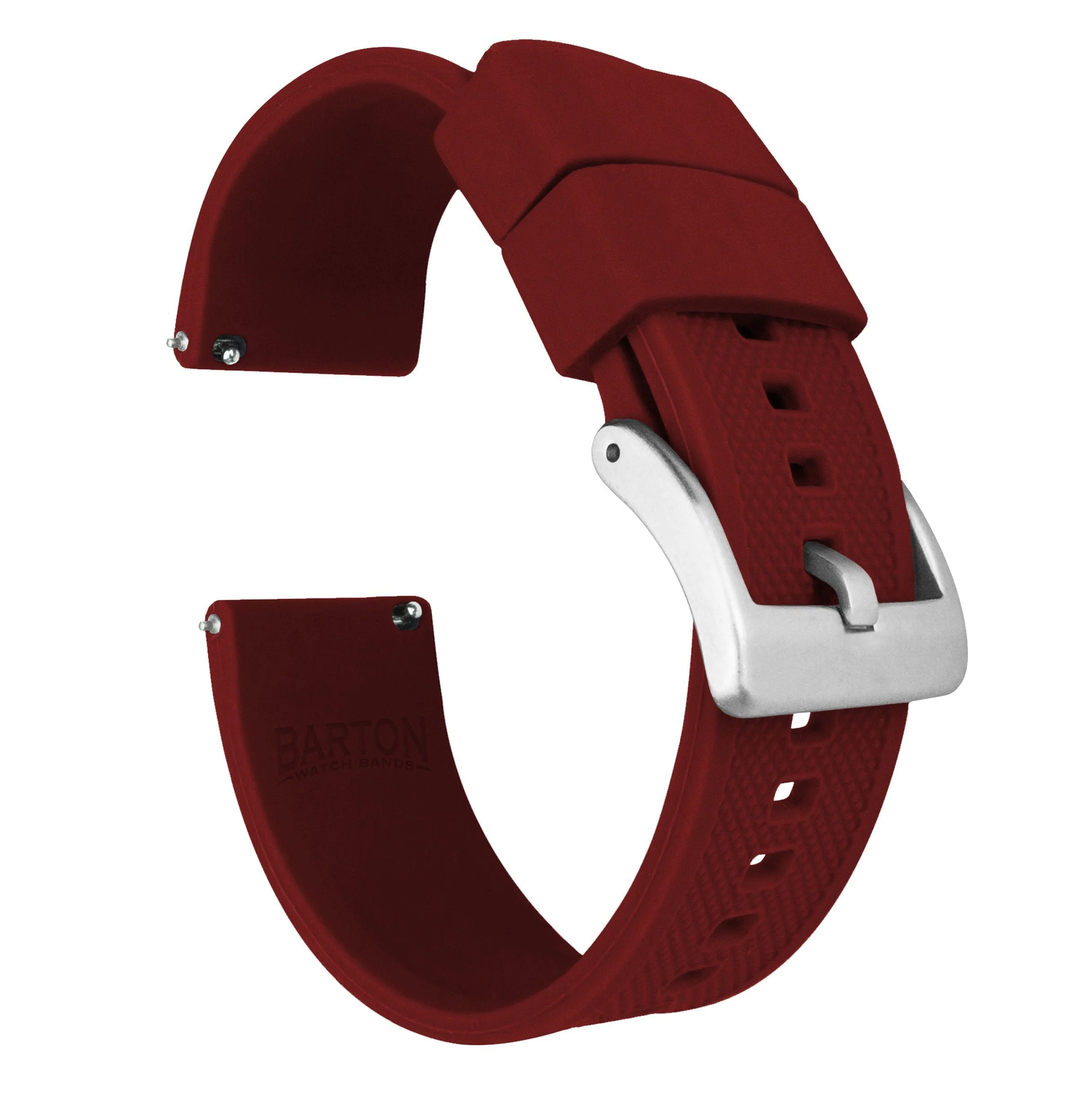Omega Moonswatch Elite Silicone Crimson Red Watch Band - Image 2
