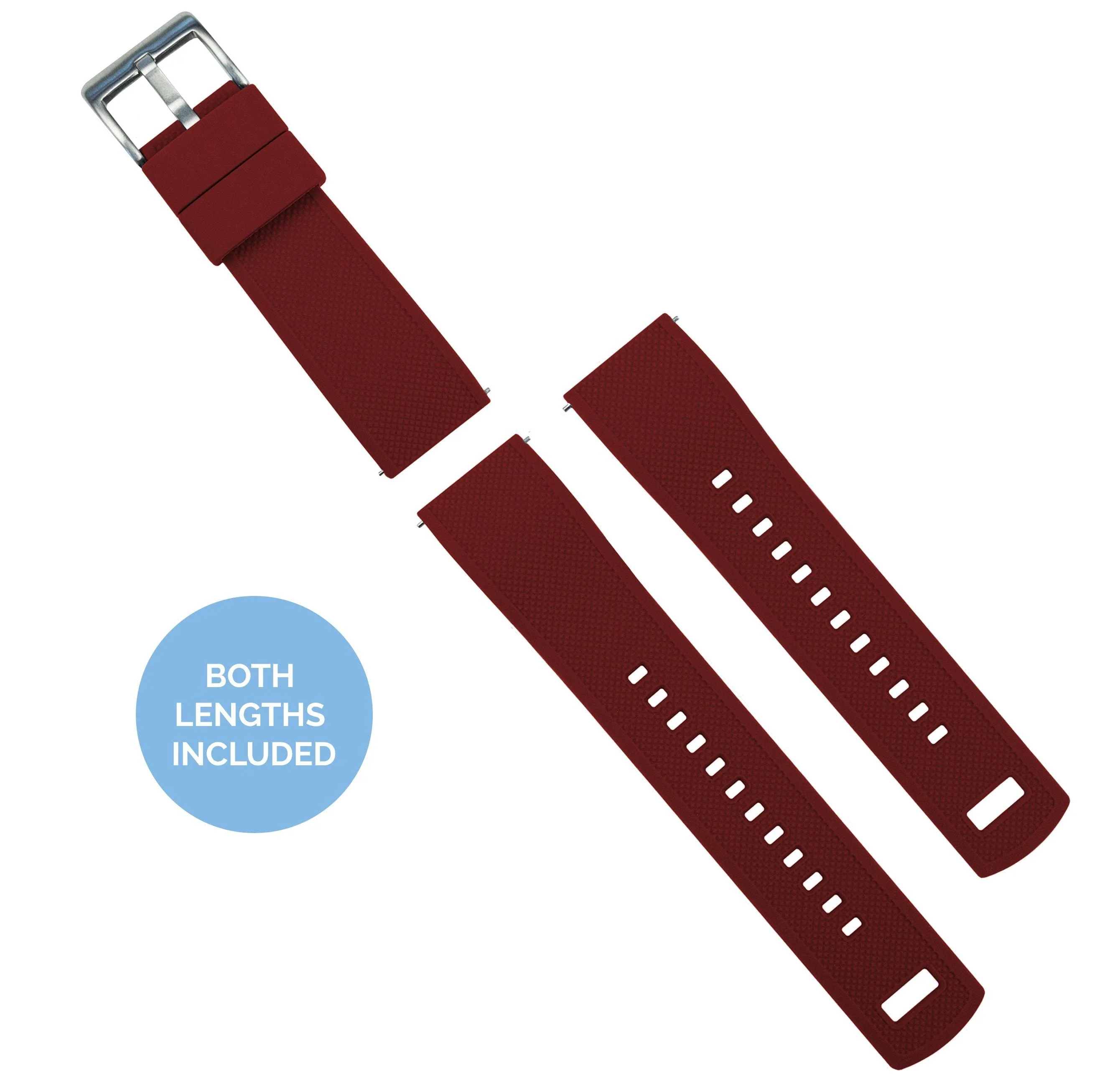 Omega Moonswatch Elite Silicone Crimson Red Watch Band - Image 4