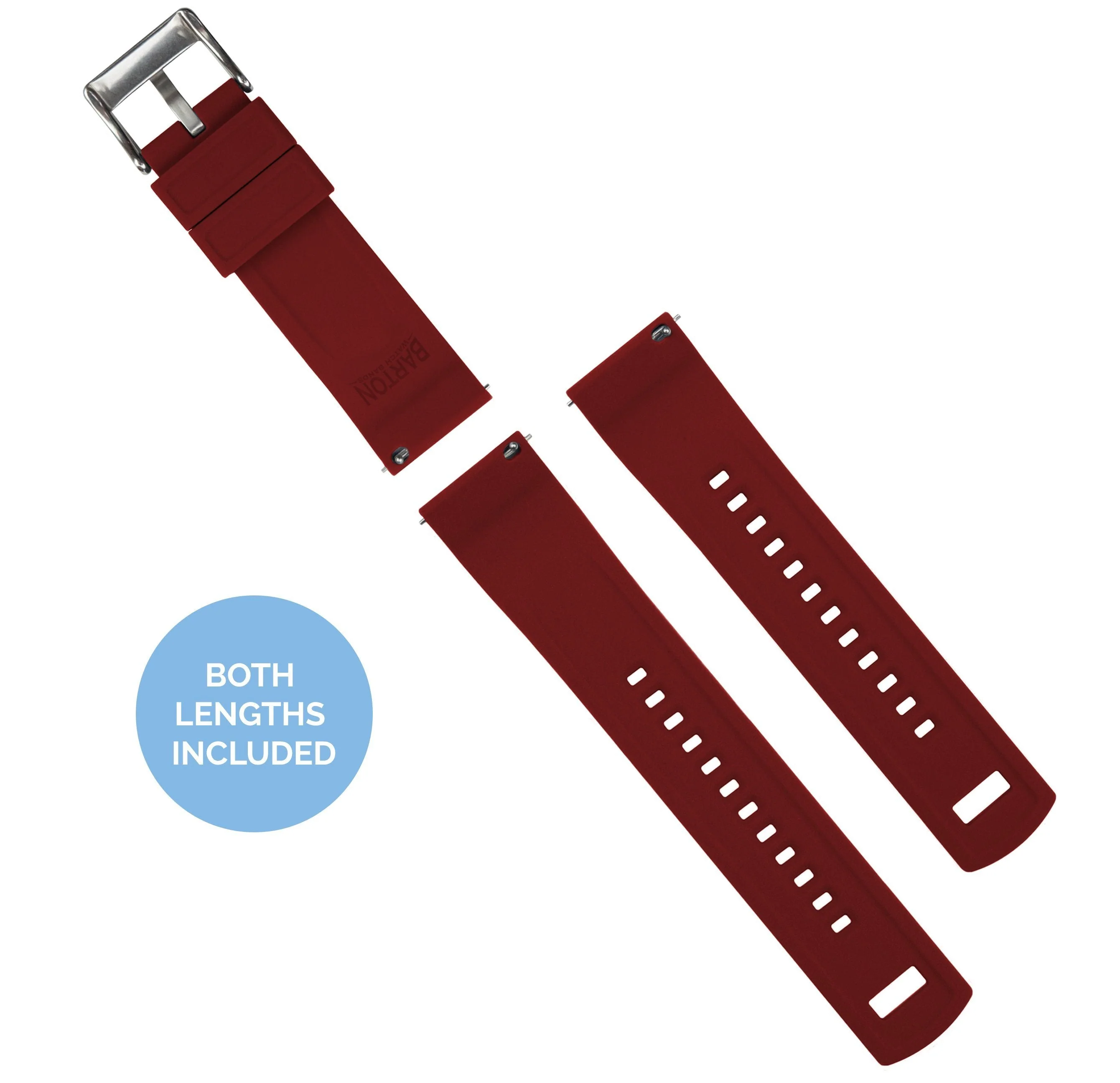 Omega Moonswatch Elite Silicone Crimson Red Watch Band - Image 5