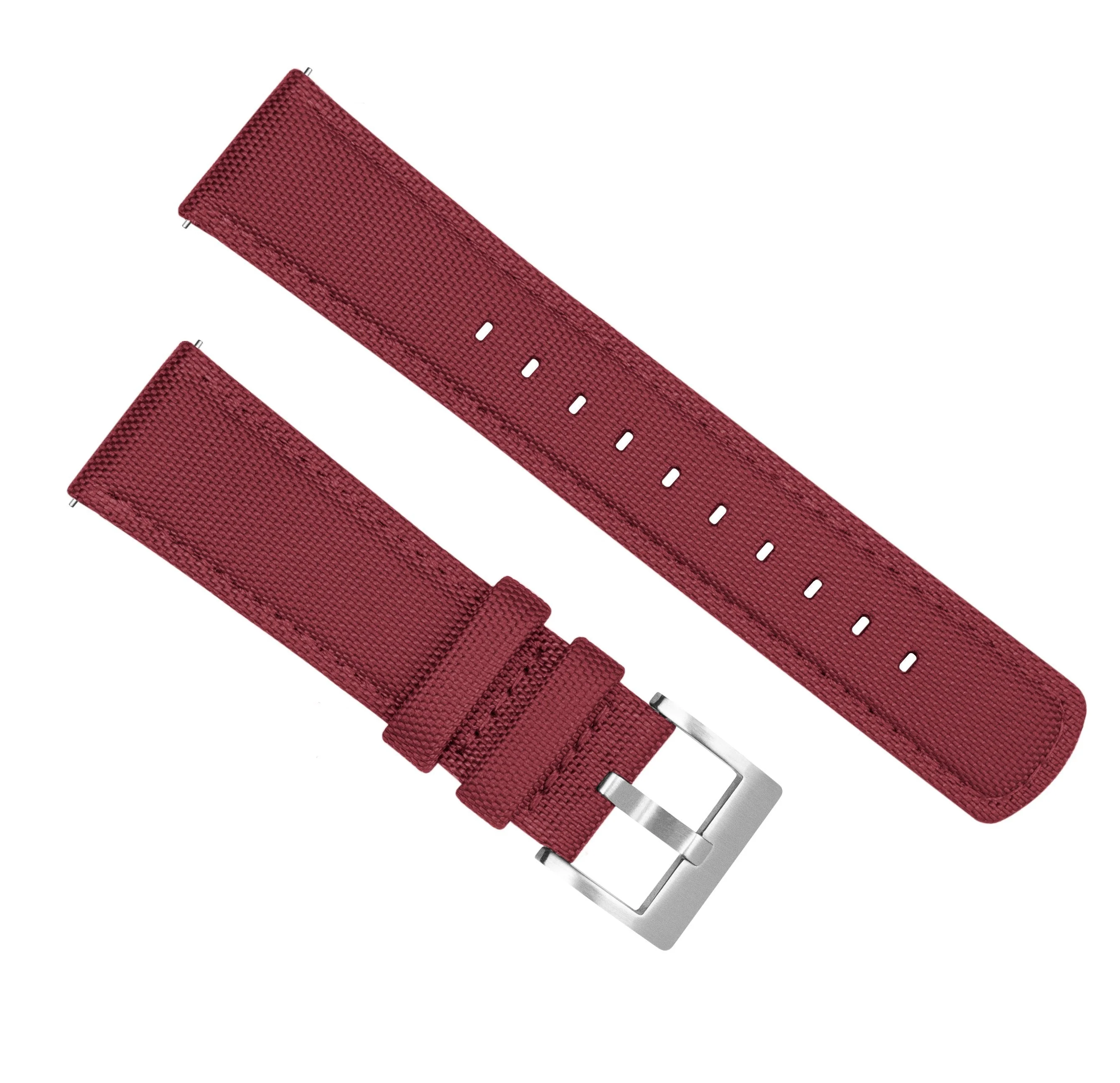 Omega Moonswatch Sailcloth Quick Release Raspberry Red Watch Band - Image 4