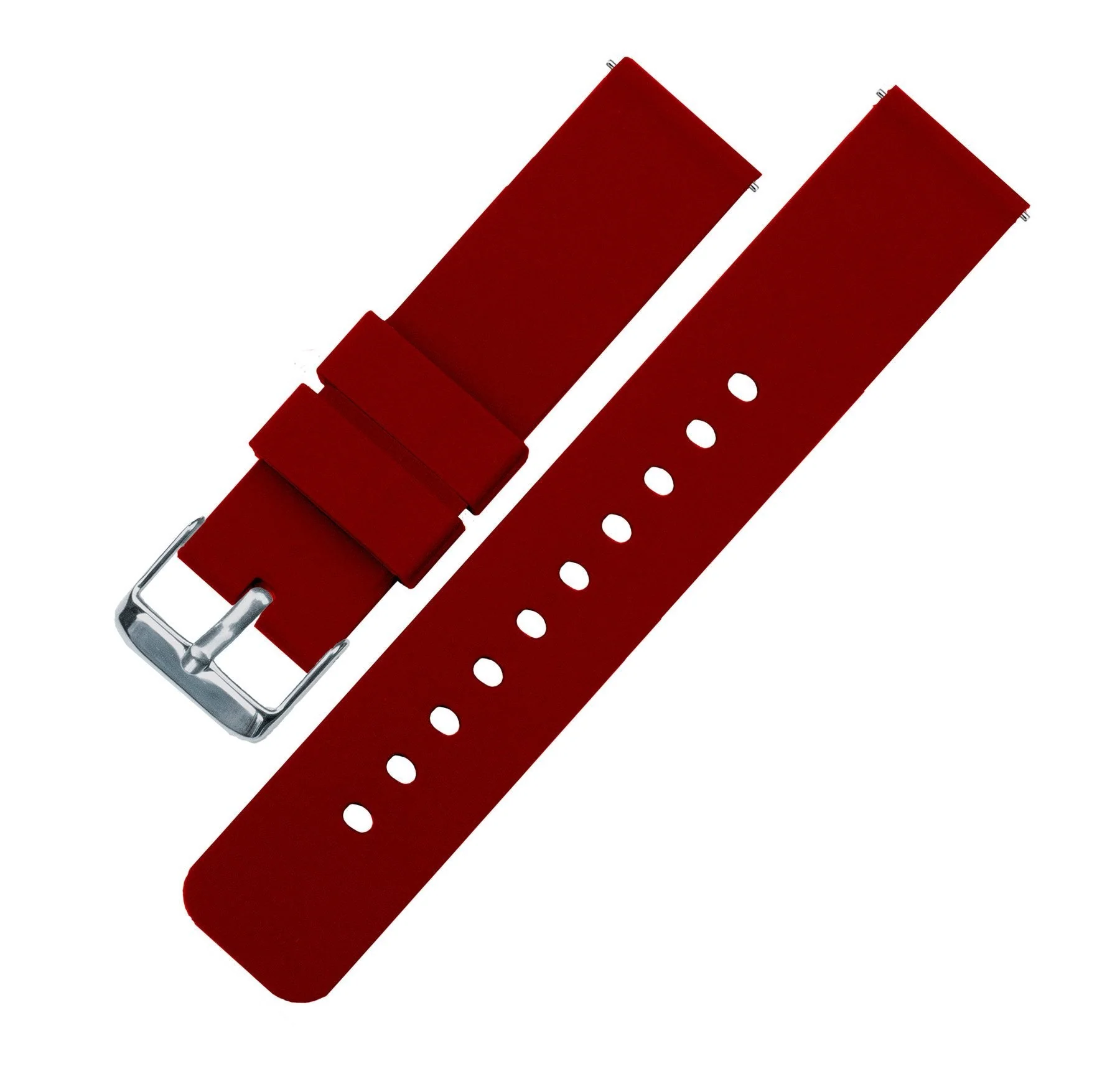 Omega Moonswatch Silicone Crimson Red Watch Band - Image 3