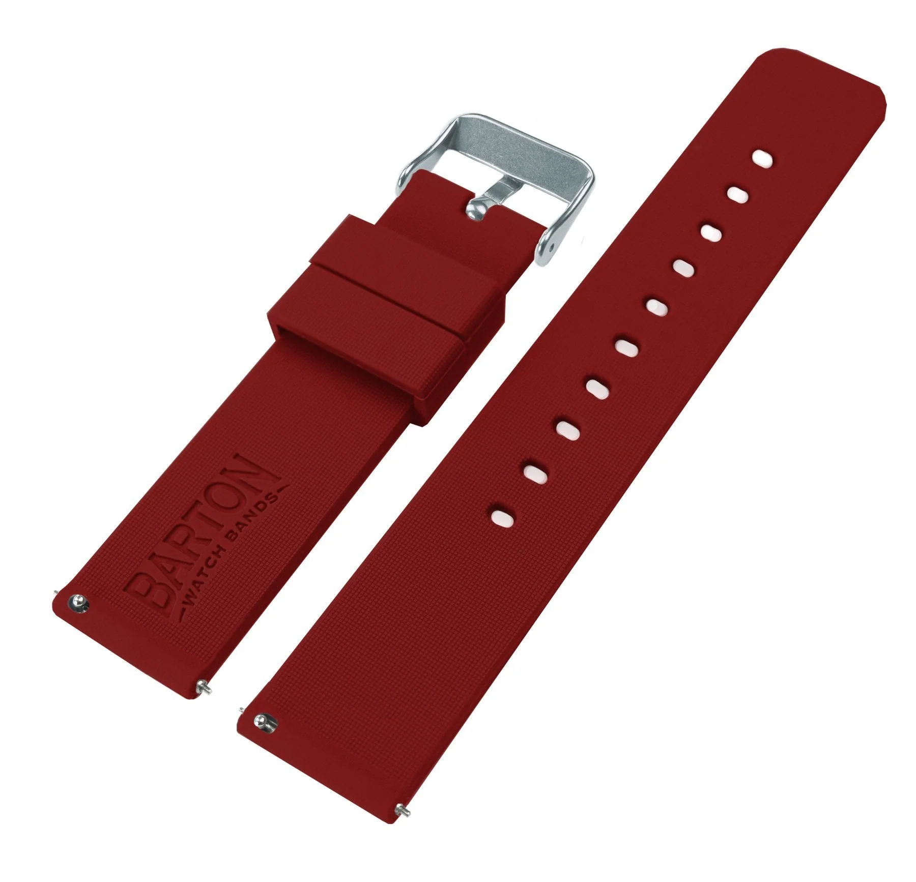 Omega Moonswatch Silicone Crimson Red Watch Band - Image 4