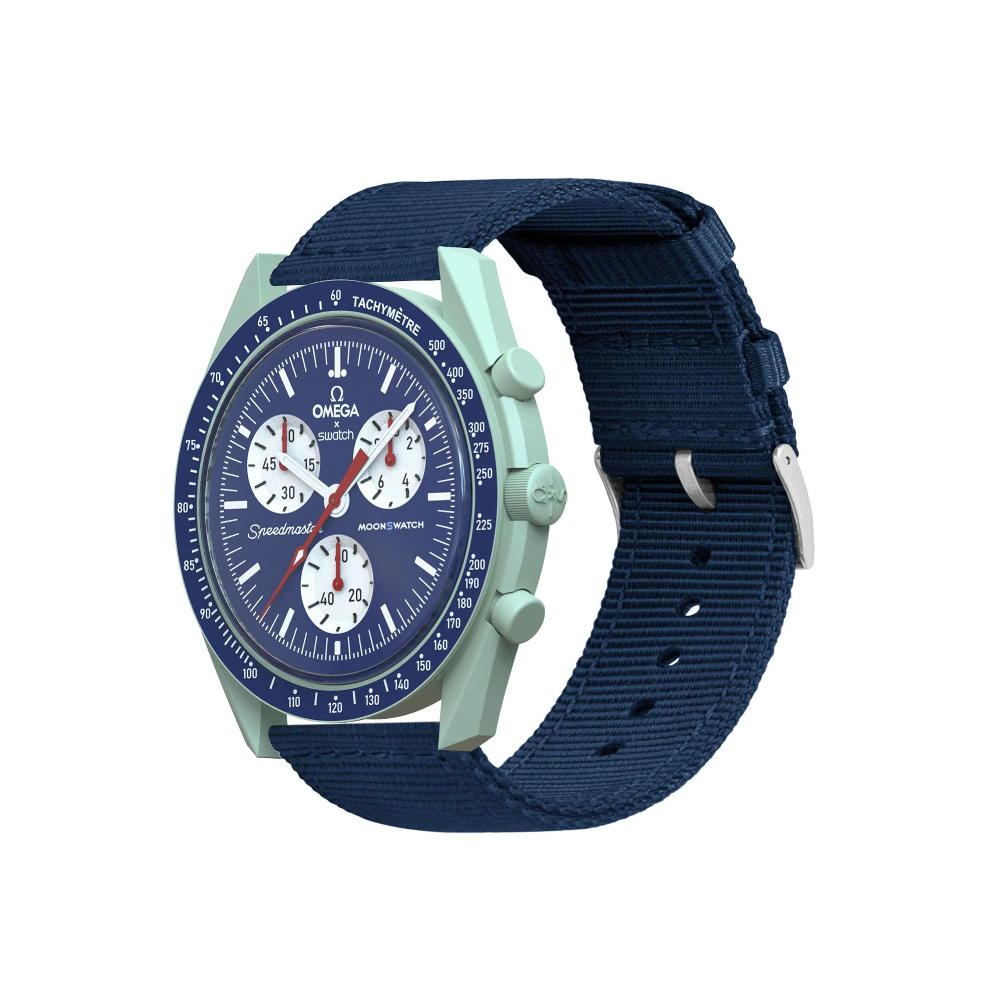 Omega Moonswatch Two Piece NATO® style Navy Blue Watch Band