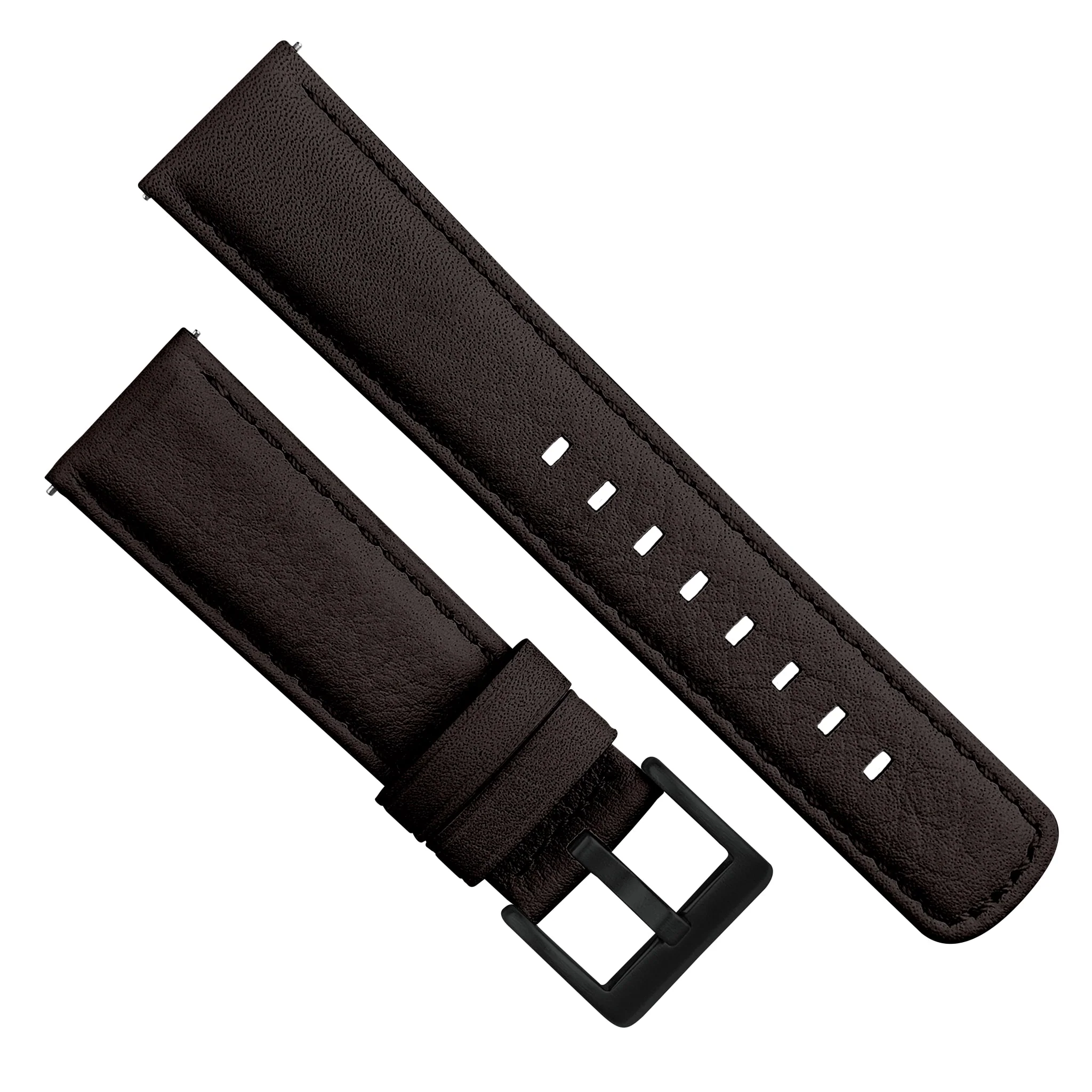 Samsung Galaxy Watch Active 2 Dark Brown Pittards Performance Leather Brown Stitching Watch Band - Image 8