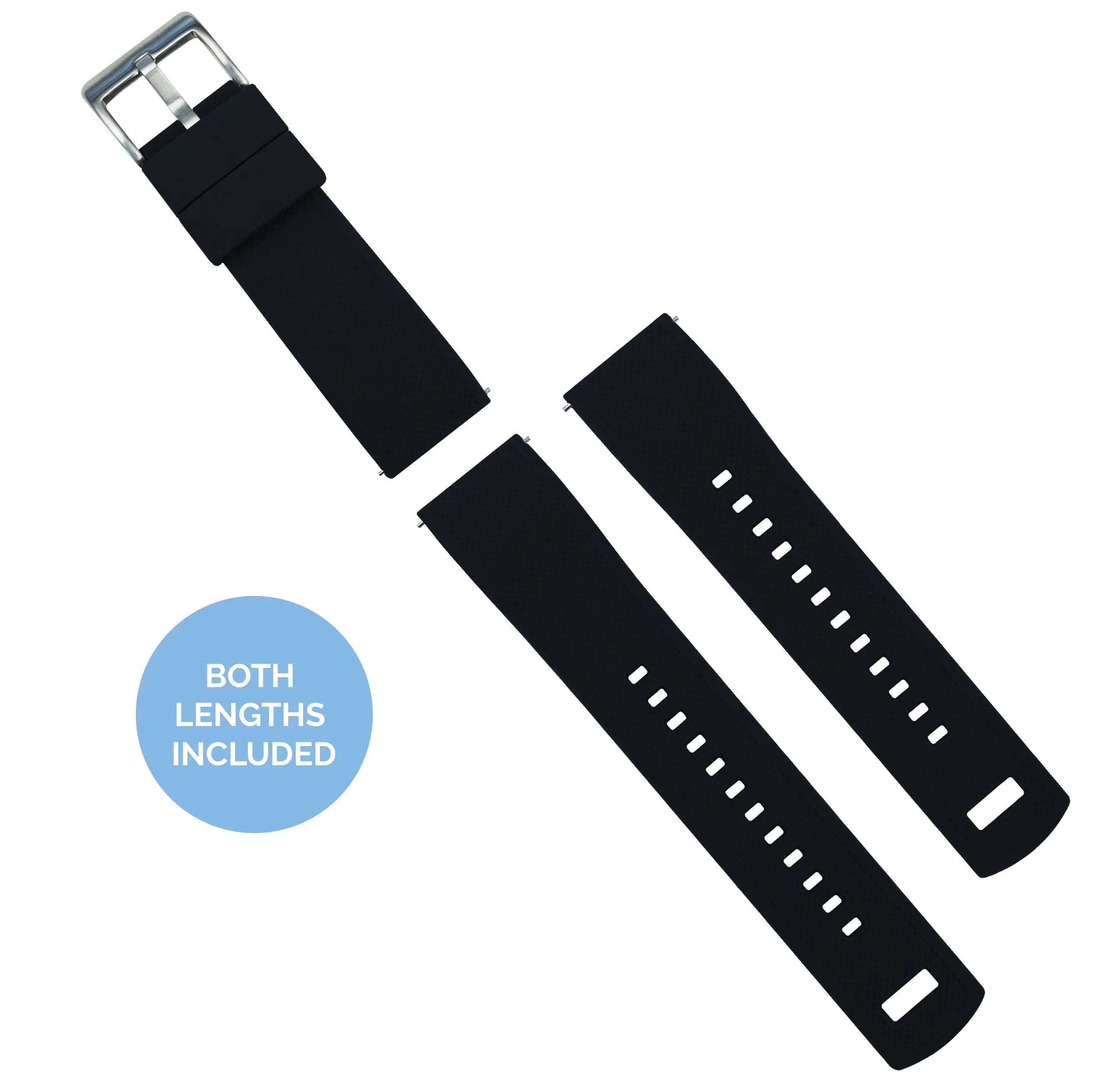 Samsung Galaxy Watch Active 2 Elite Silicone Black Top Yellow Bottom Watch Band - Image 3