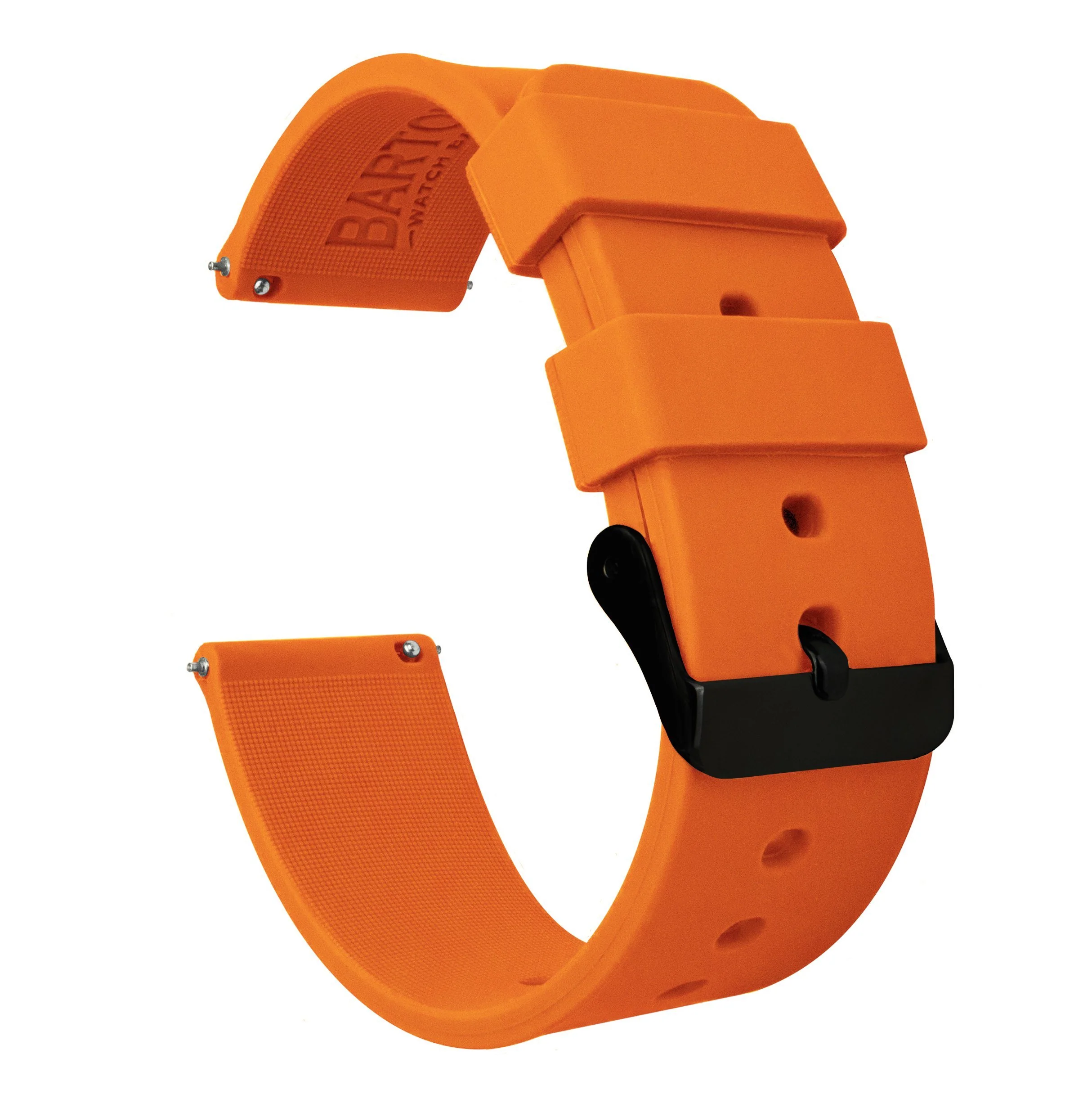 Samsung Galaxy Watch Active 2 Silicone Pumpkin Orange Watch Band - Image 2