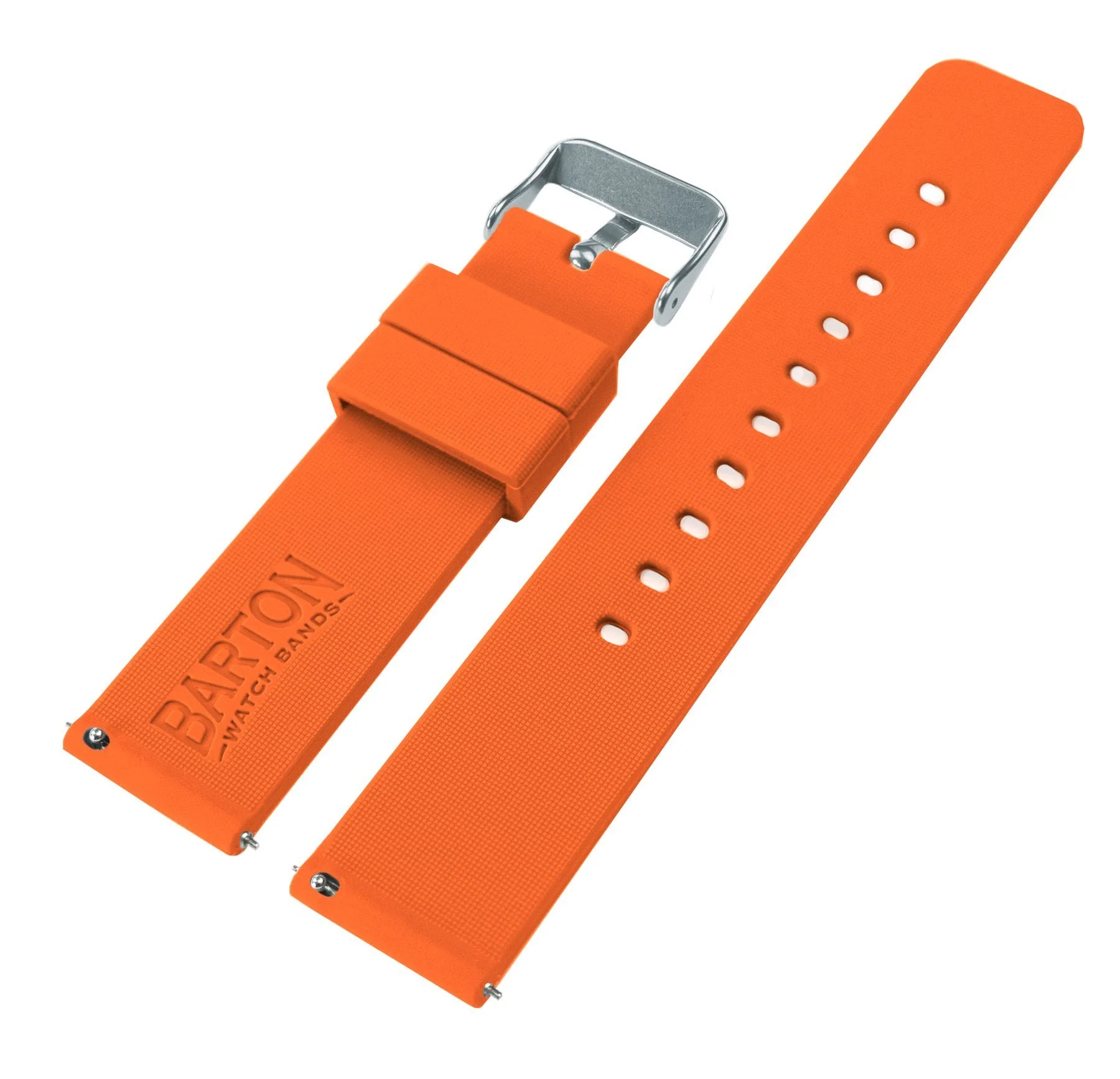 Samsung Galaxy Watch Active 2 Silicone Pumpkin Orange Watch Band - Image 4