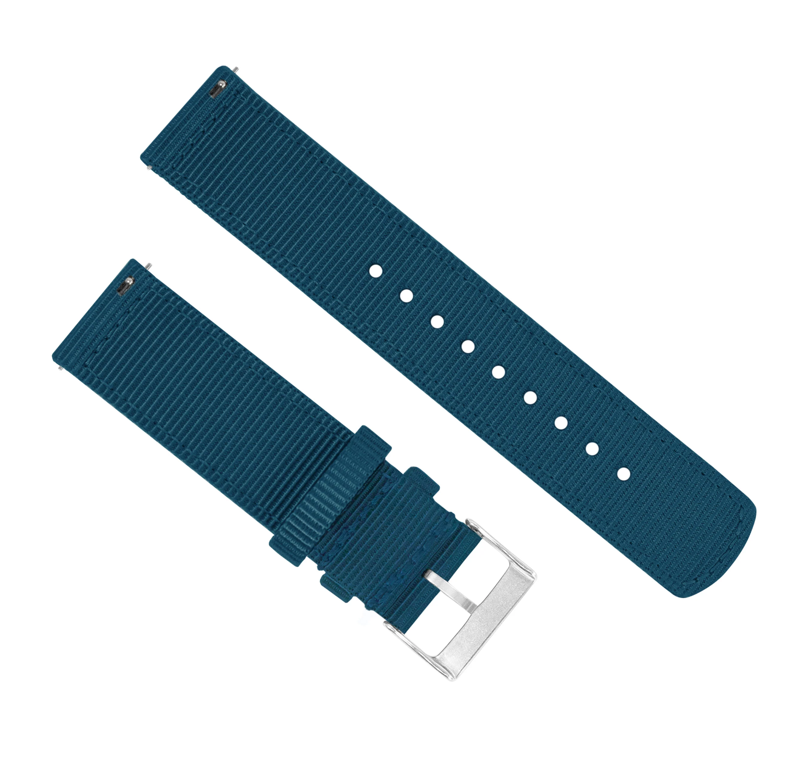 Samsung Galaxy Watch Active 2 Two Piece NATO® style Steel Blue Watch Band - Image 3
