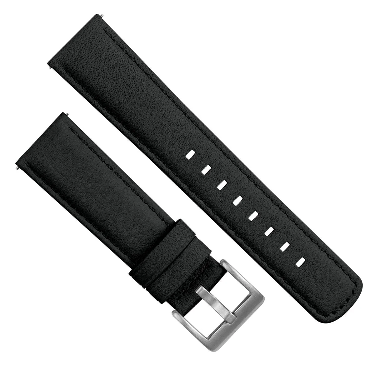 Samsung Galaxy Watch Active Black Pittards Performance Leather Black Stitching Watch Band - Image 4