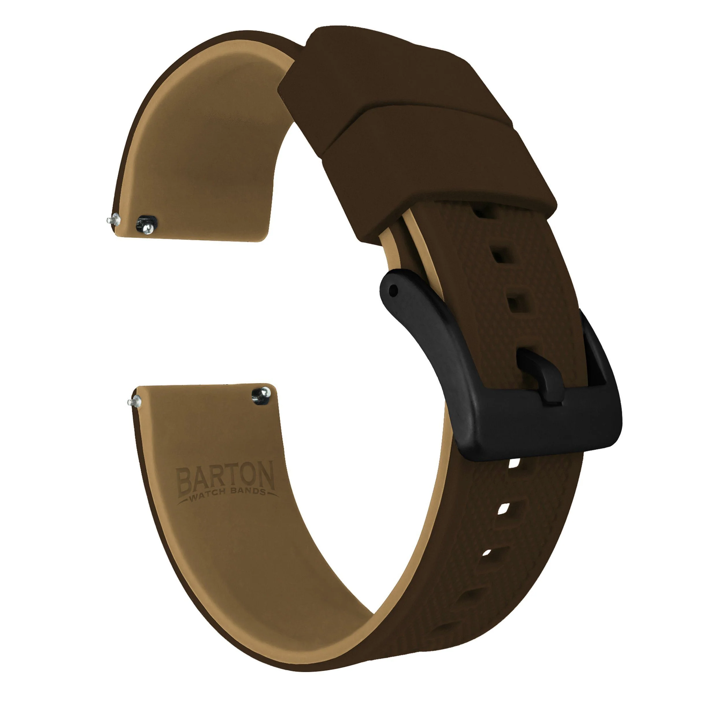 Samsung Galaxy Watch Active Elite Silicone Brown Top Khaki Bottom Watch Band - Image 2