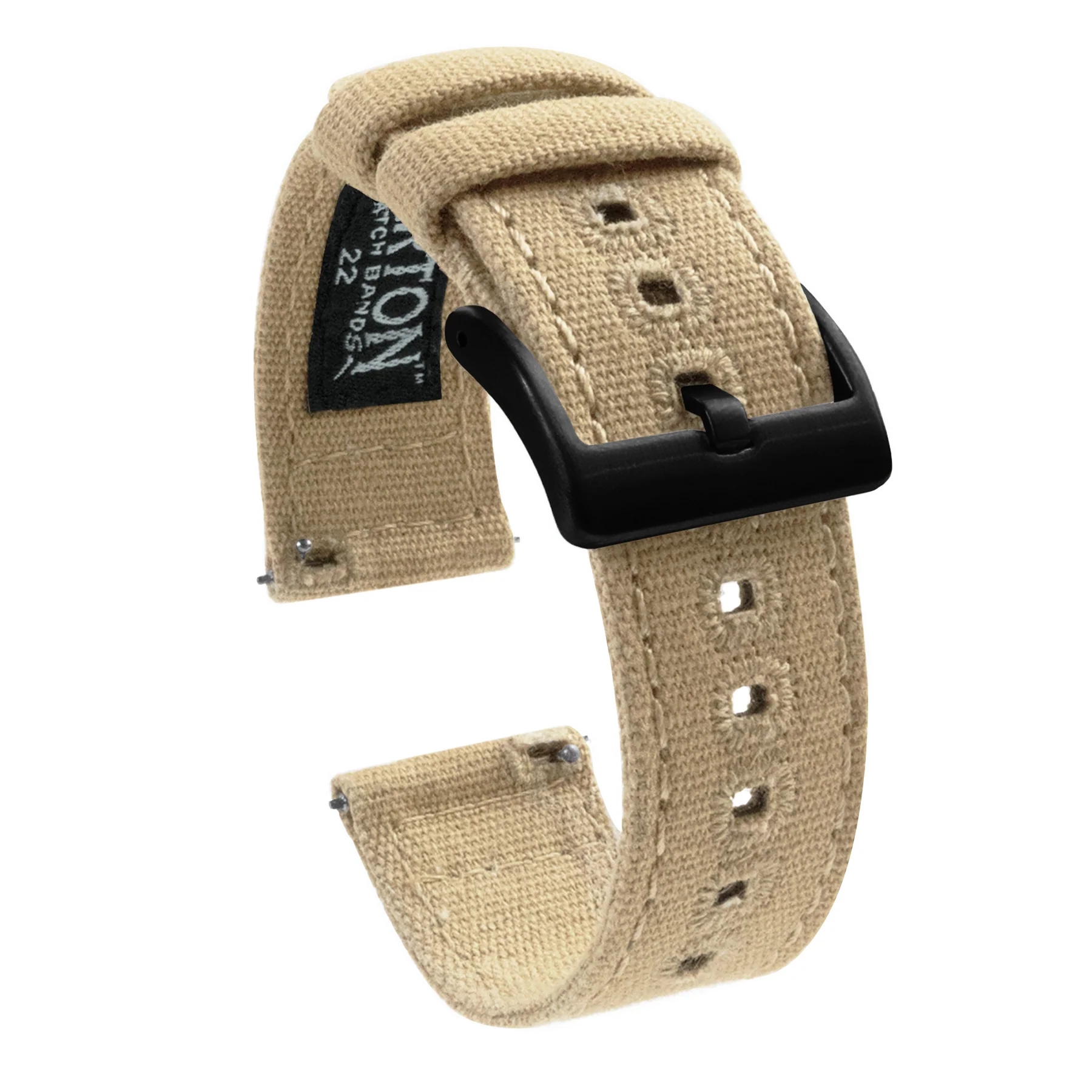 Samsung Galaxy Watch Active Khaki Canvas Watch Band - Image 4