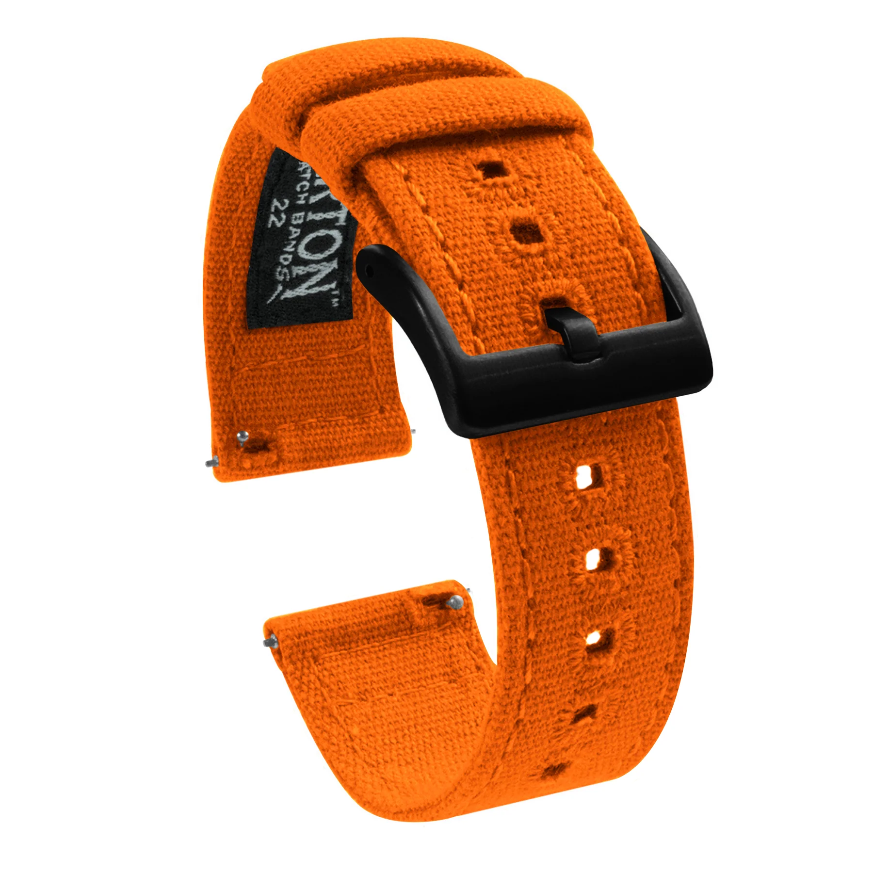 Samsung Galaxy Watch Active Pumpkin Orange Canvas Watch Band - Image 2