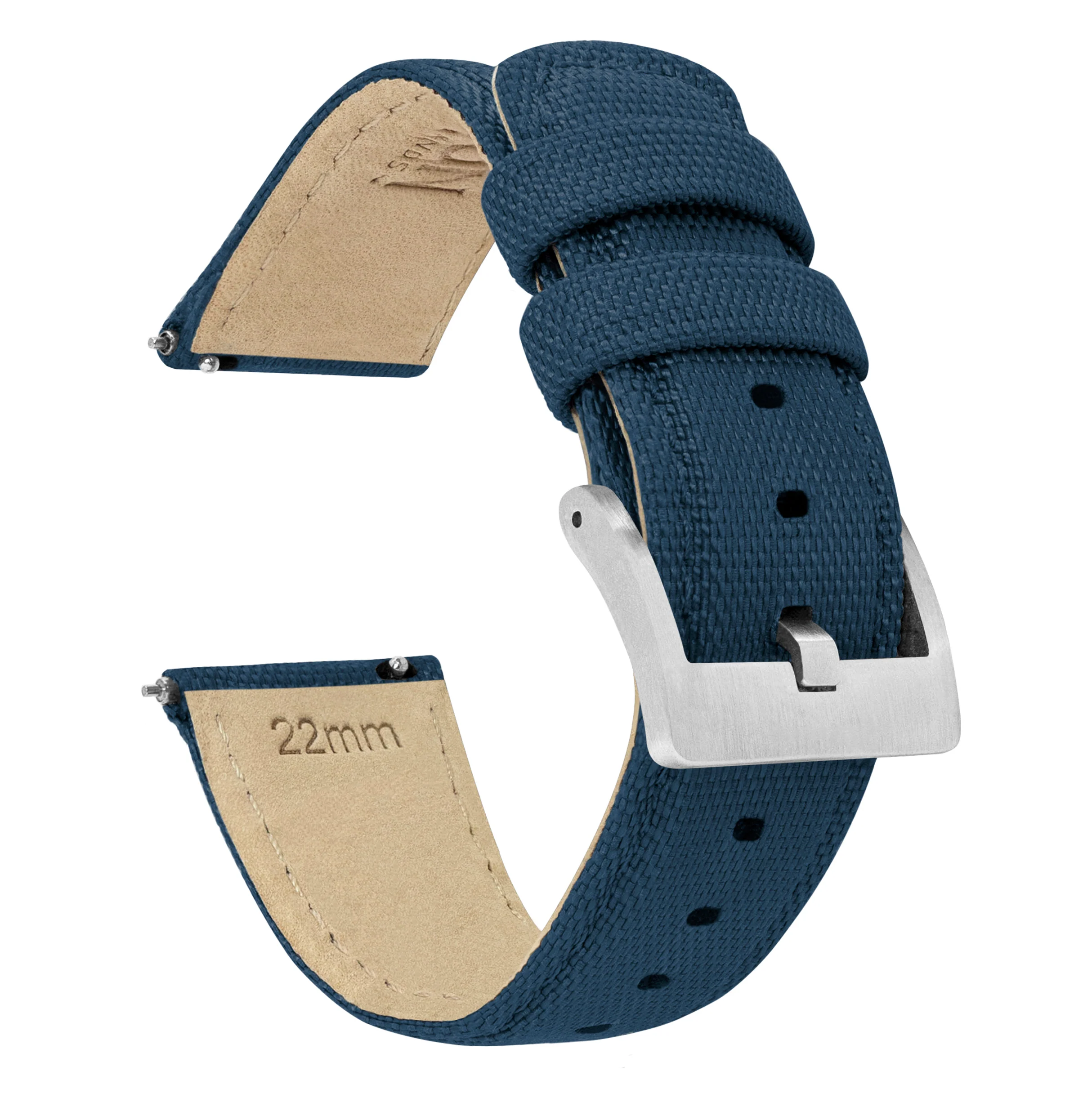 Samsung Galaxy Watch Active Sailcloth Quick Release Navy Blue Watch Band