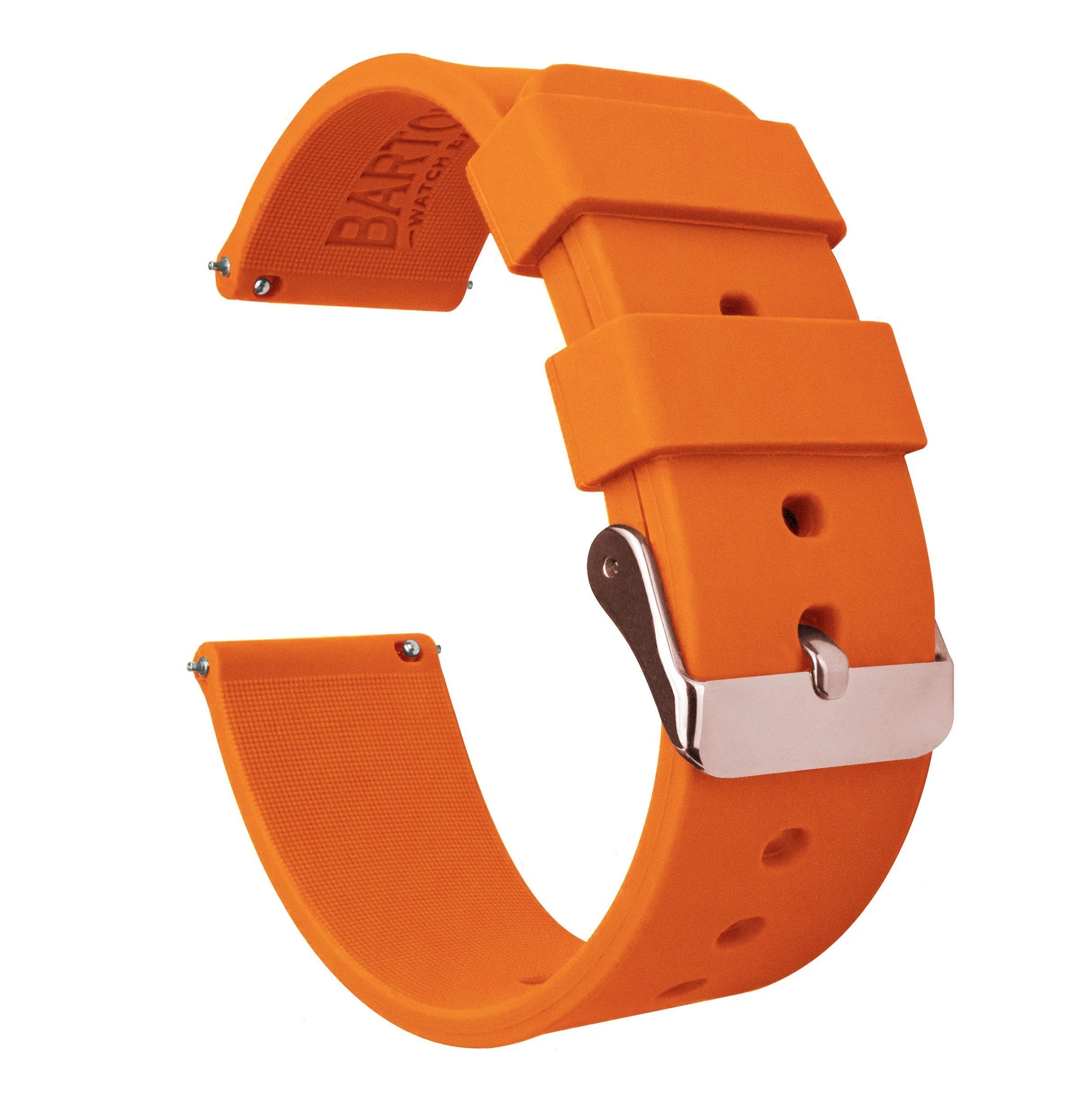 Samsung Galaxy Watch Active Silicone Pumpkin Orange Watch Band - Image 3
