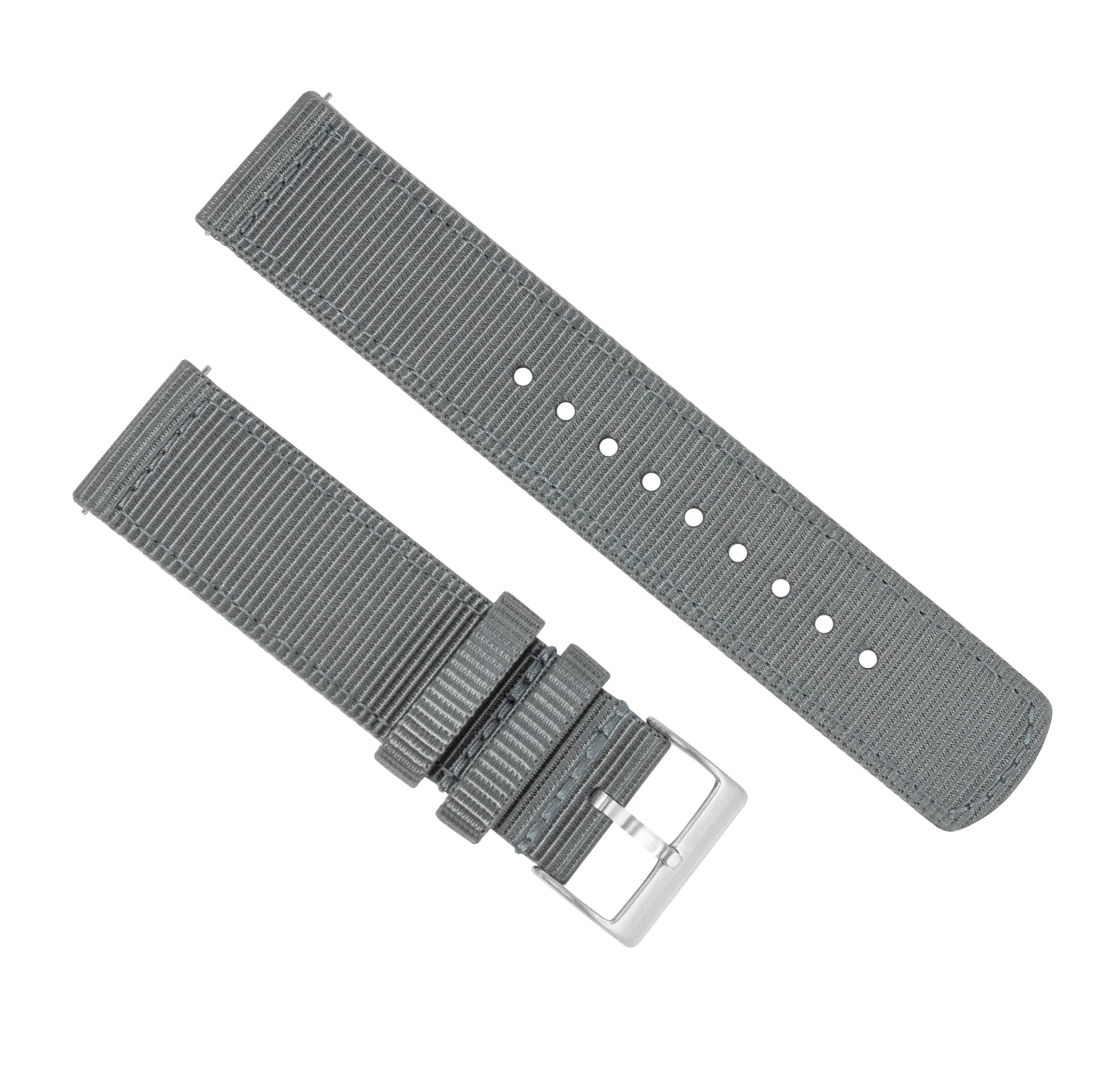 Samsung Galaxy Watch Active Two Piece NATO® style Smoke Grey Watch Band - Image 2
